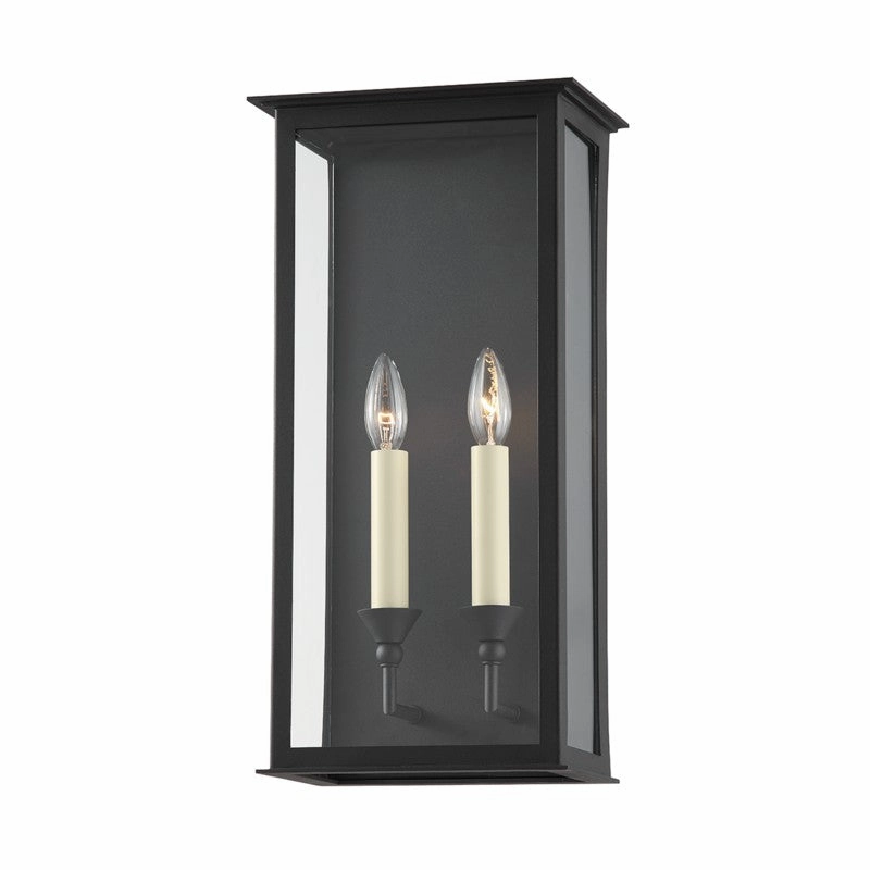 Chauncey Two Light Outdoor Wall Sconce Textured BlackOutdoor wall sconces with motion sensor