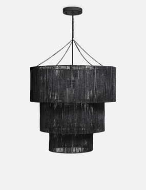 Chavette Chandelier, BlackWeatherproof outdoor chandelier