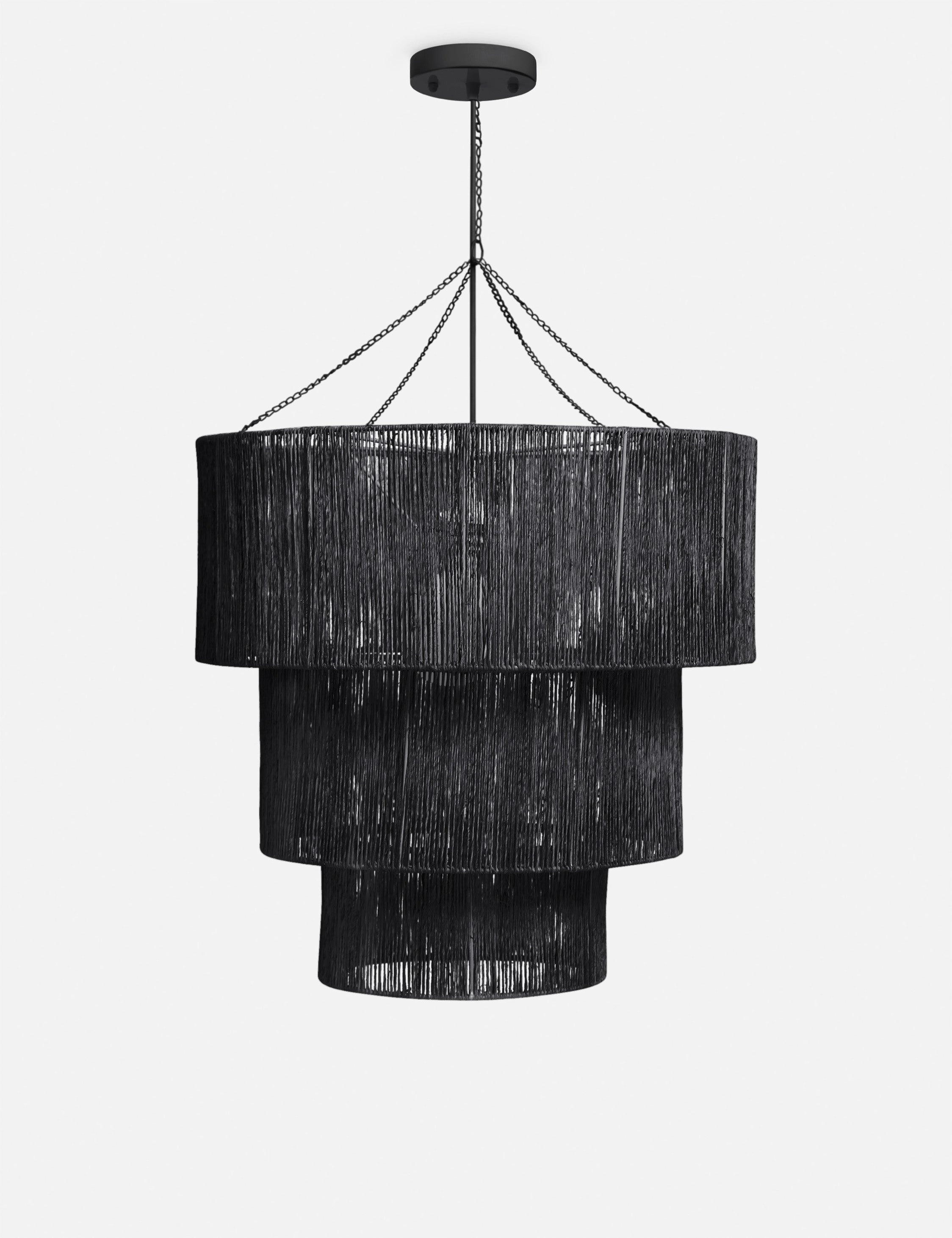 Chavette Chandelier, BlackWeatherproof outdoor chandelier