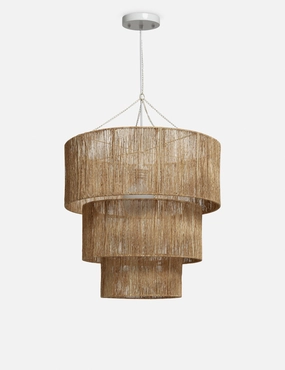 Chavette Chandelier, NaturalWeatherproof outdoor chandelier