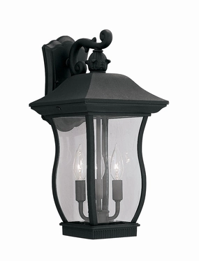 Chelsea Three Light Wall Lantern BlackOutdoor wall sconces with motion sensor