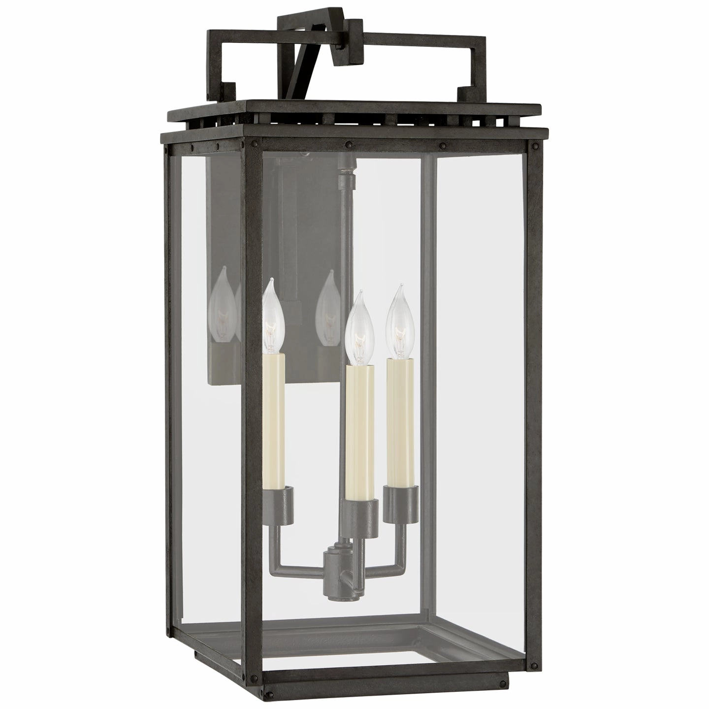 Cheshire Three Light Wall Lantern Aged IronOutdoor wall sconces with motion sensor