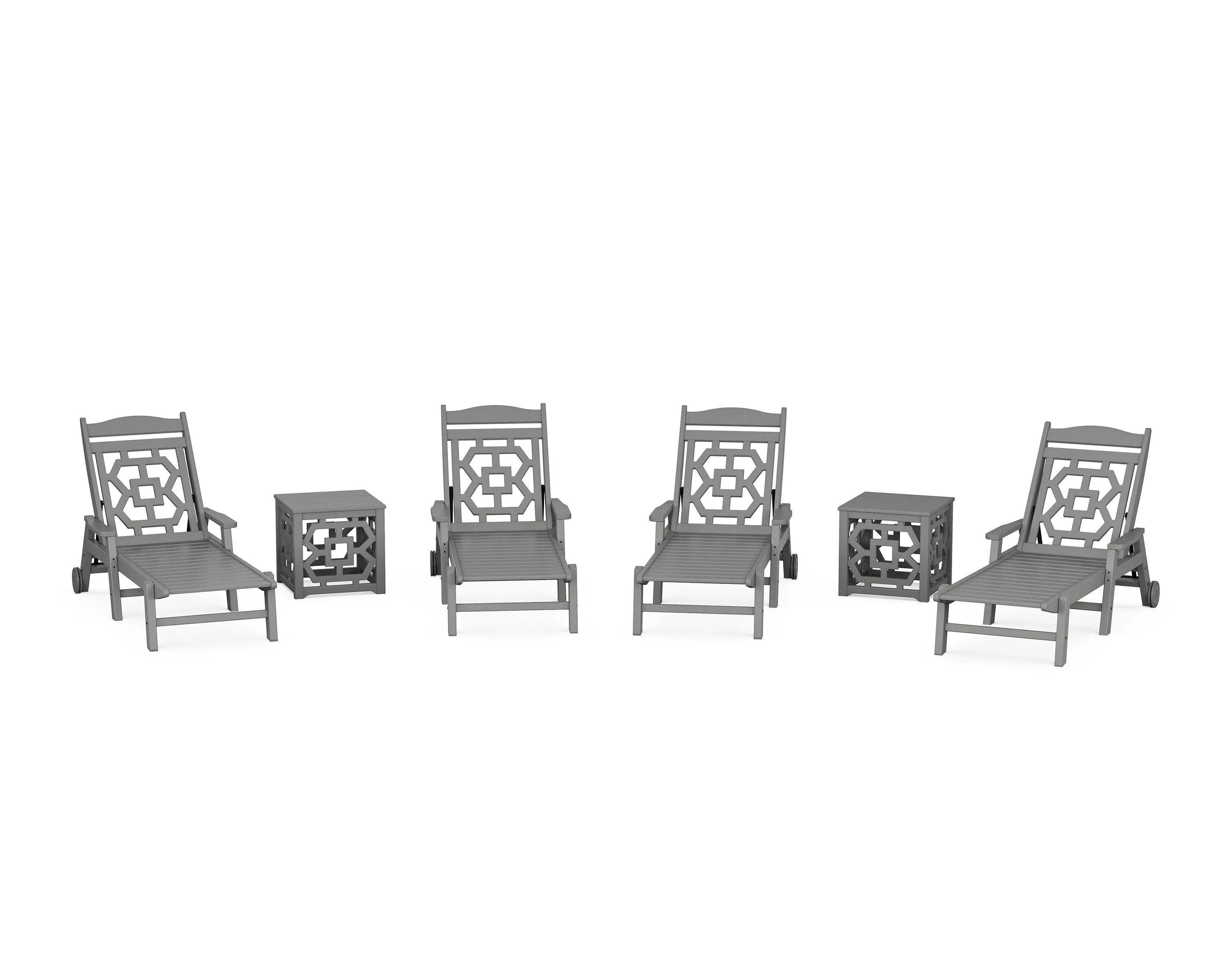 Chinoiserie 6-Piece Chaise Setoutdoor patio dining furniture set