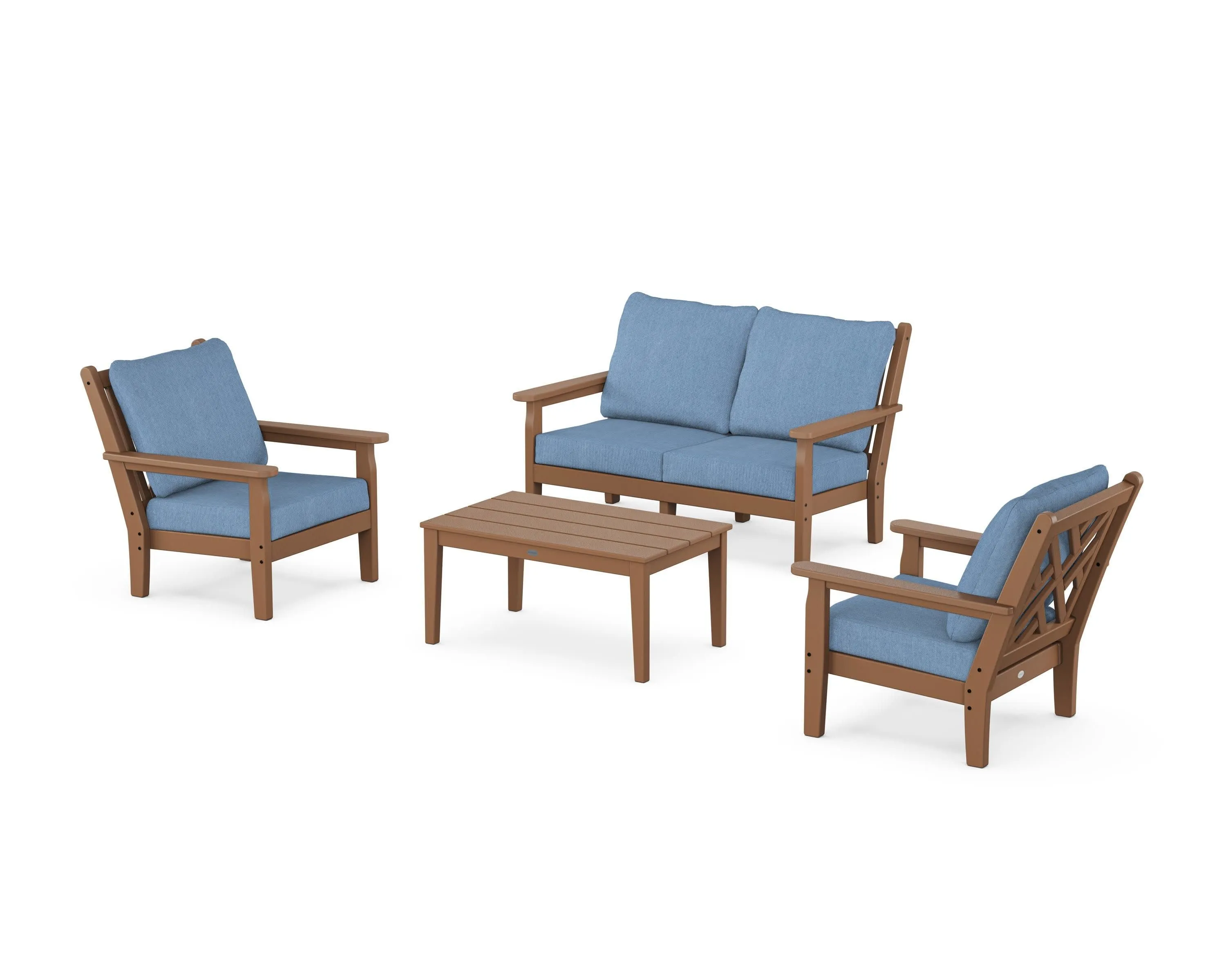 Chippendale 4-Piece Deep Seating Set with Loveseat