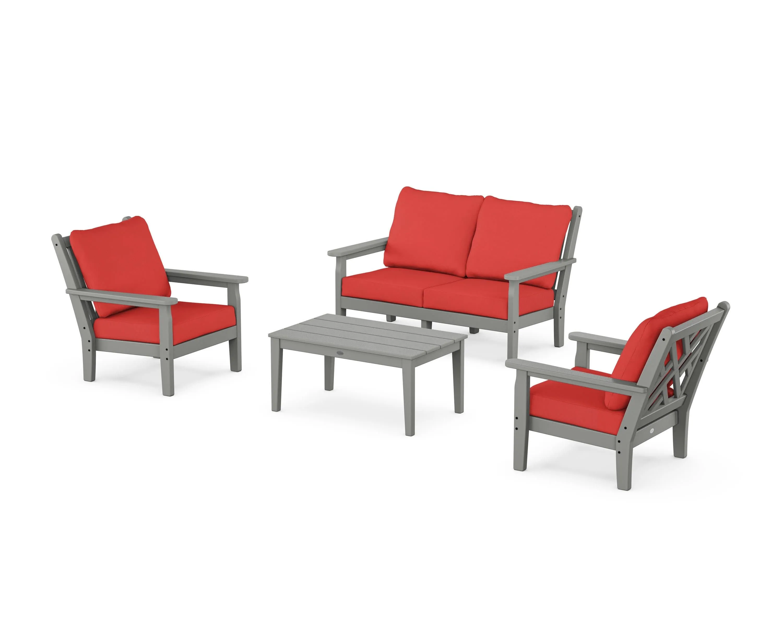 Chippendale 4-Piece Deep Seating Set with Loveseat