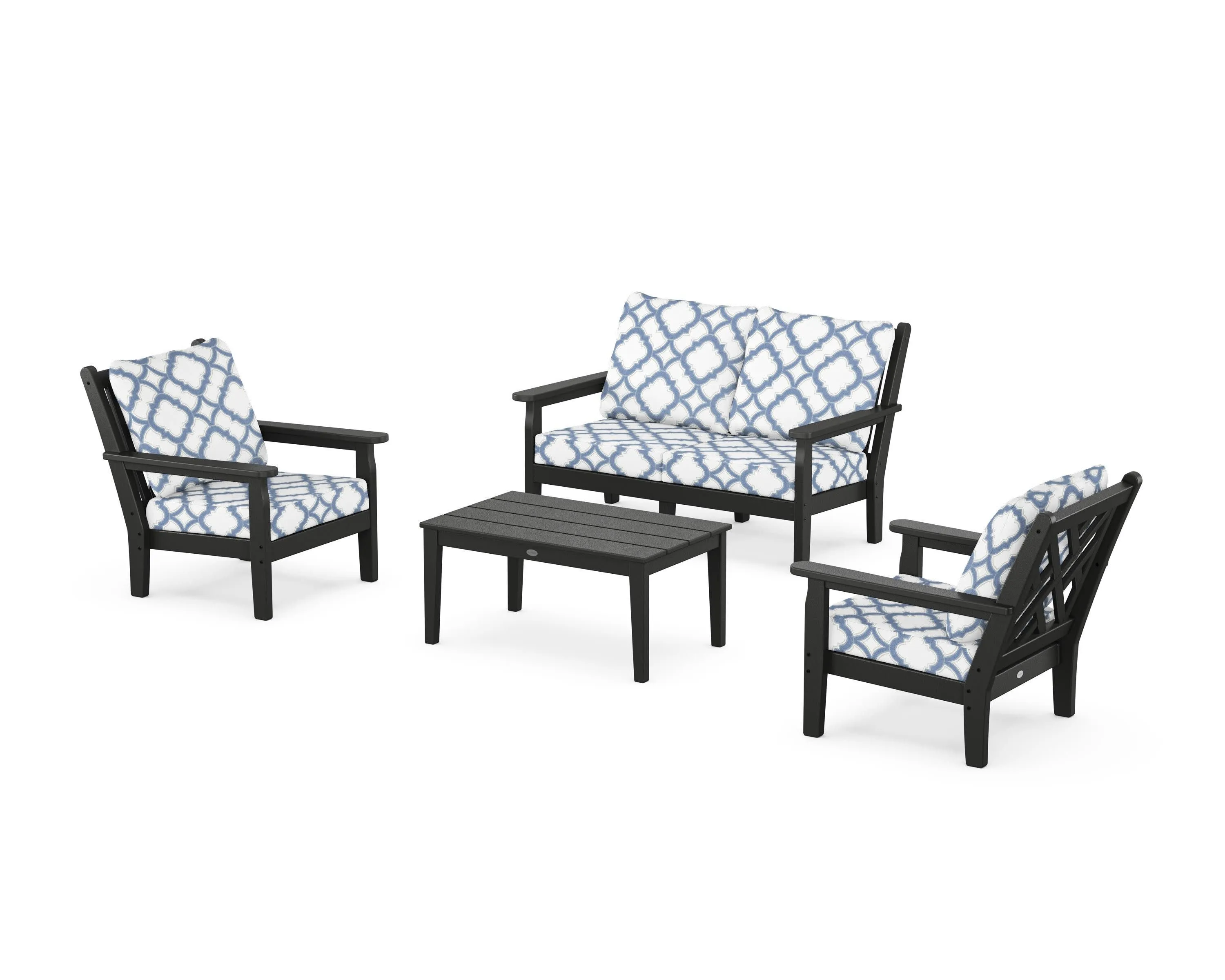 Chippendale 4-Piece Deep Seating Set with Loveseat