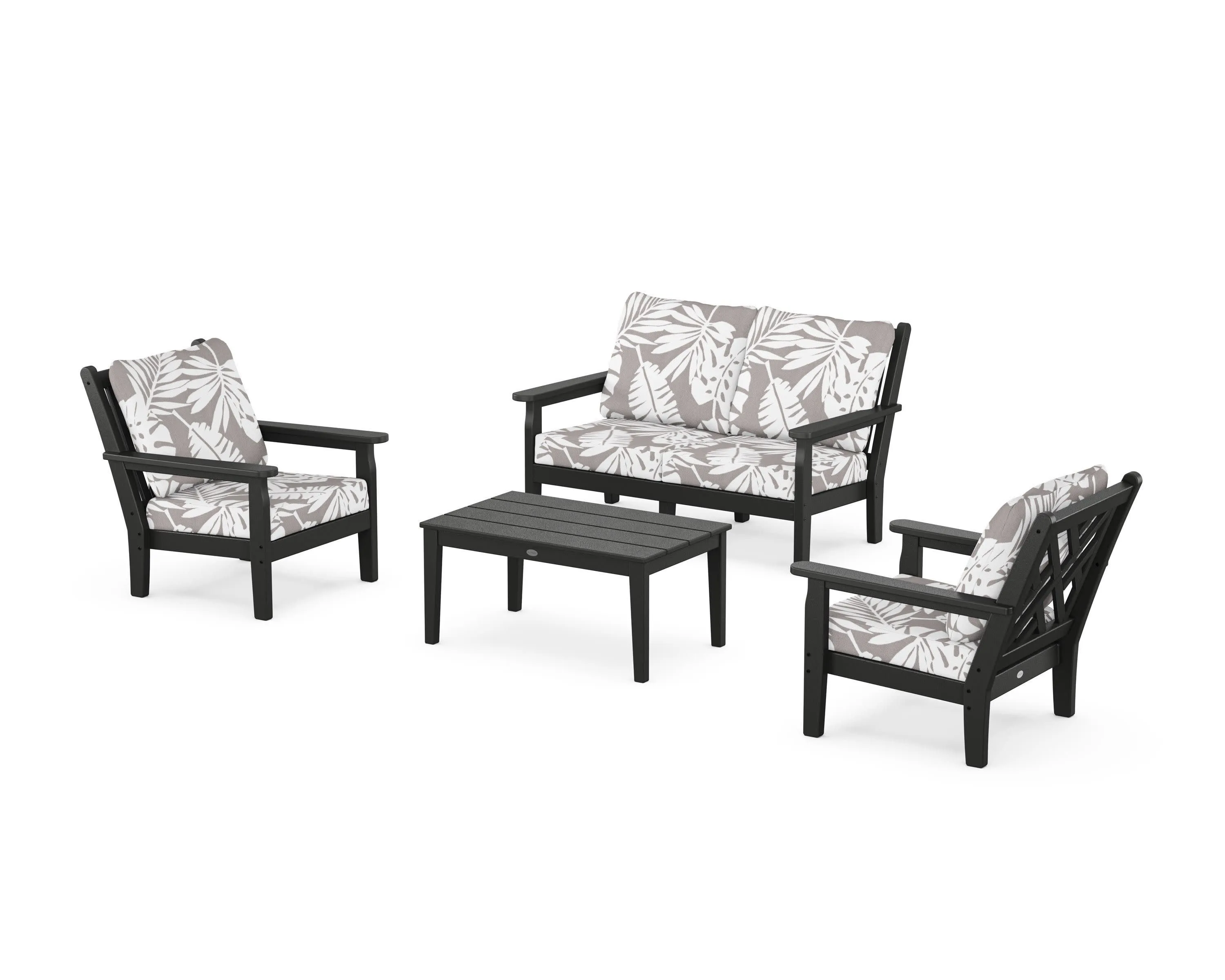 Chippendale 4-Piece Deep Seating Set with Loveseat