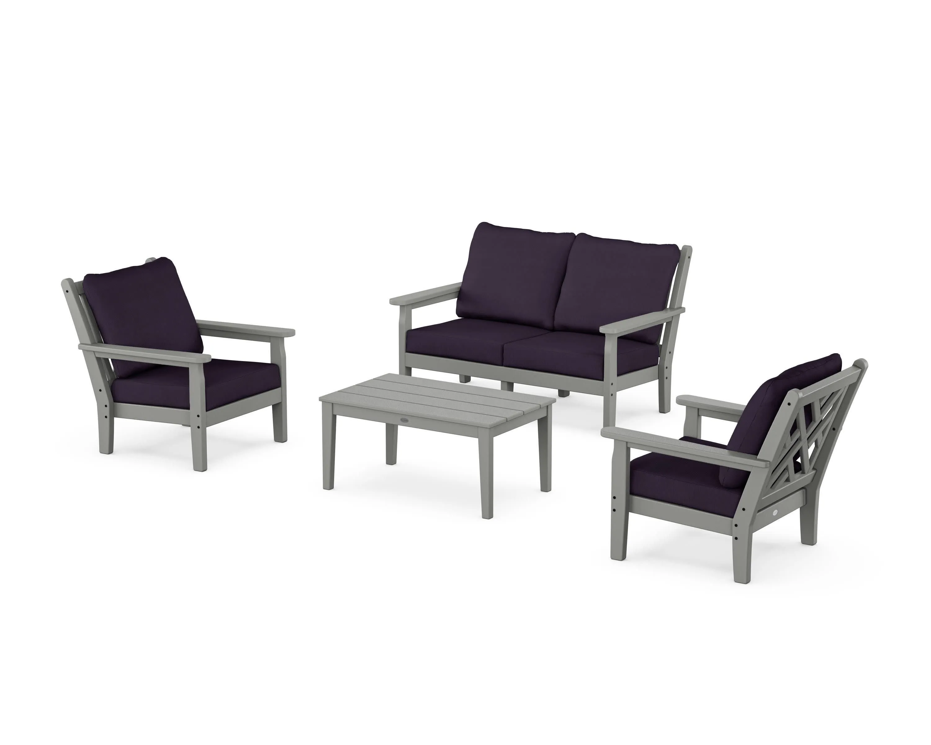 Chippendale 4-Piece Deep Seating Set with Loveseat