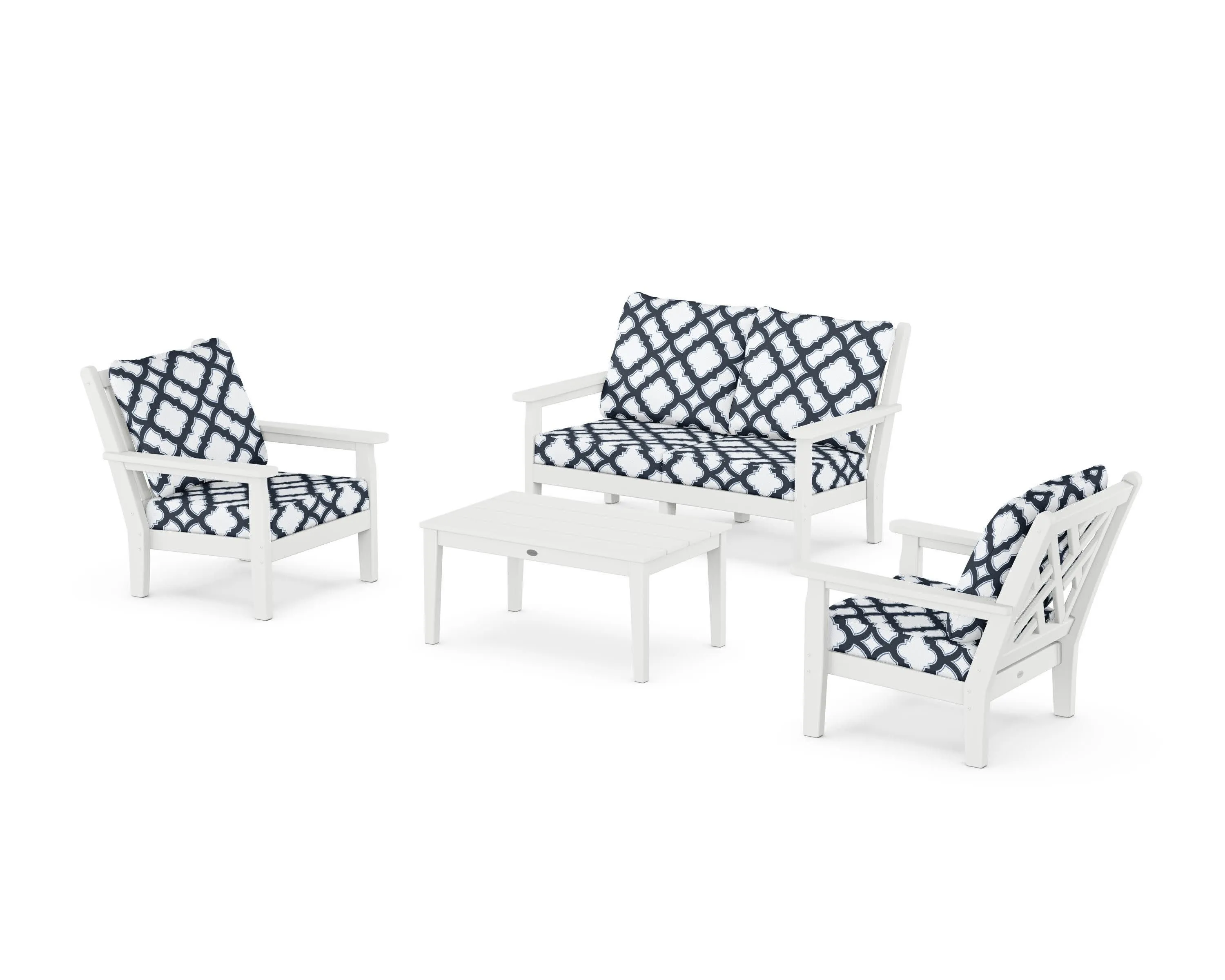 Chippendale 4-Piece Deep Seating Set with Loveseat