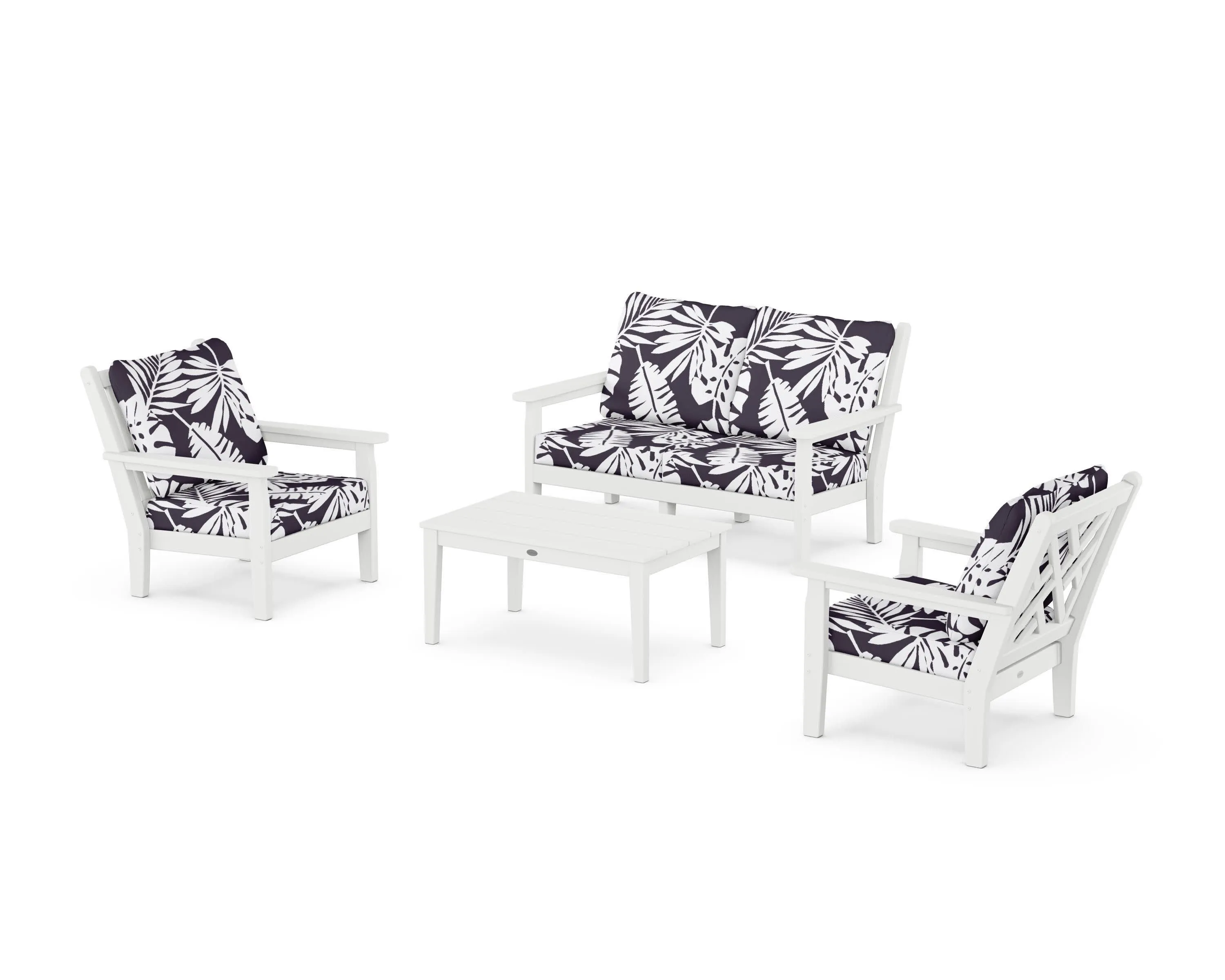Chippendale 4-Piece Deep Seating Set with Loveseat
