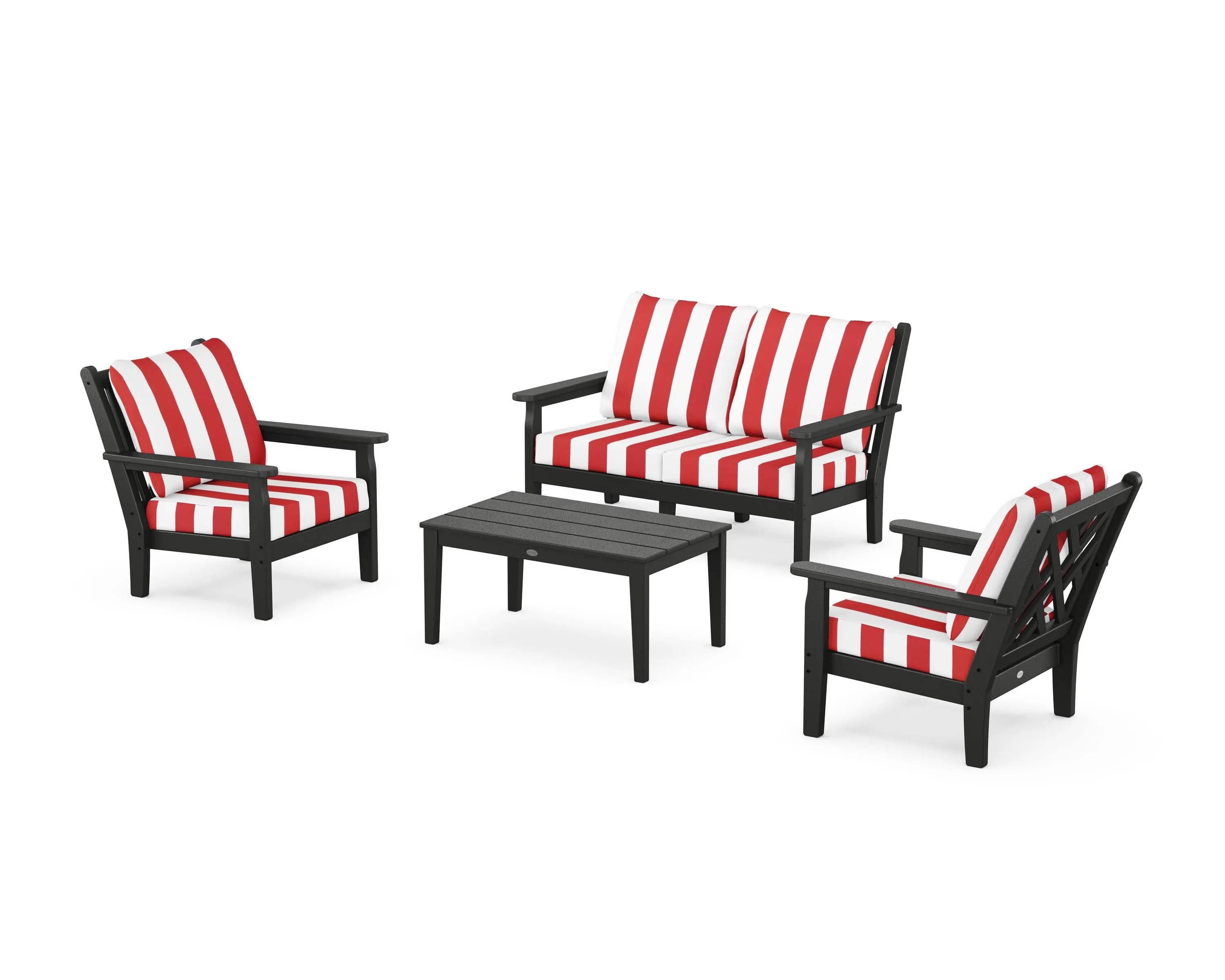 Chippendale 4-Piece Deep Seating Set with Loveseat