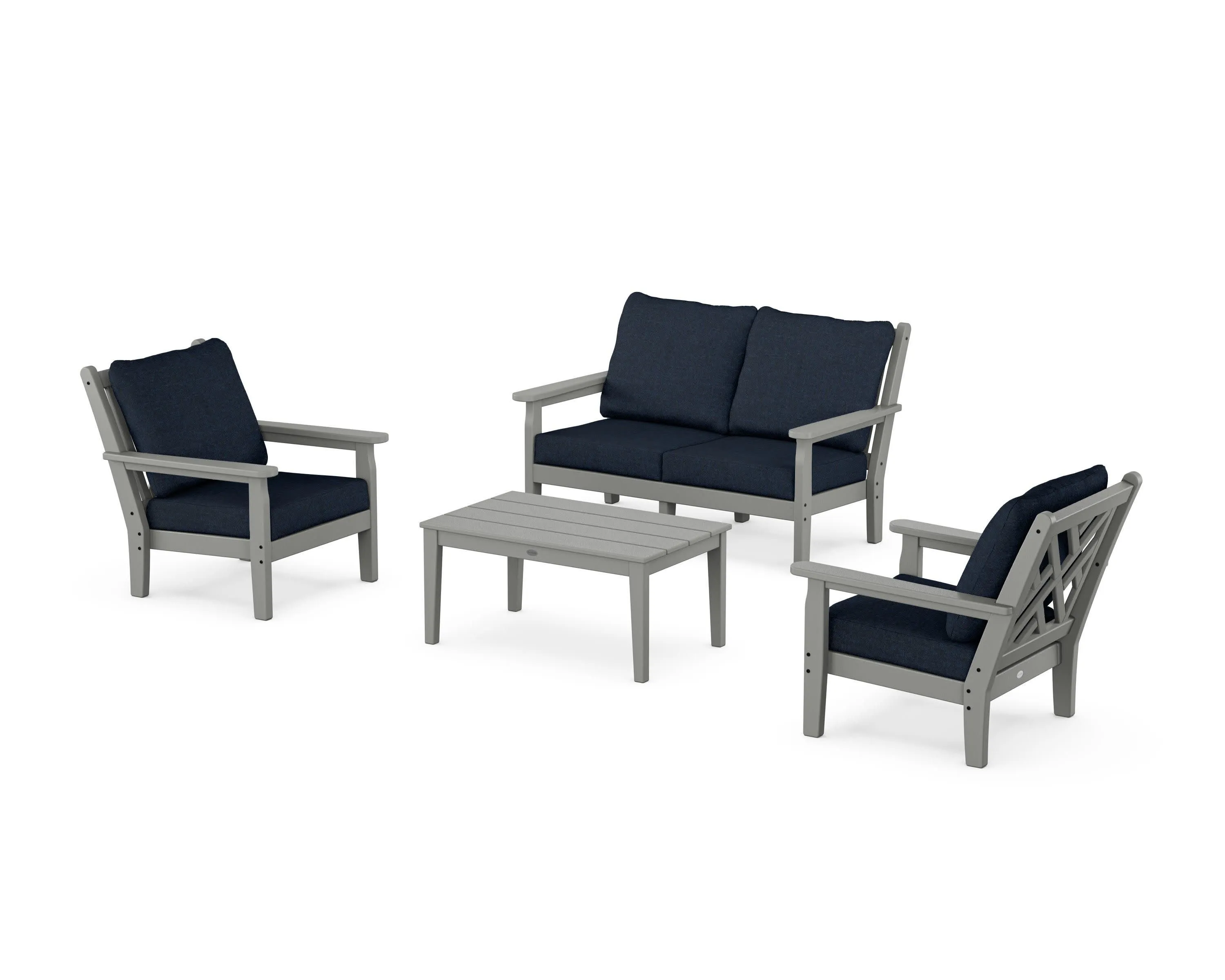 Chippendale 4-Piece Deep Seating Set with Loveseat