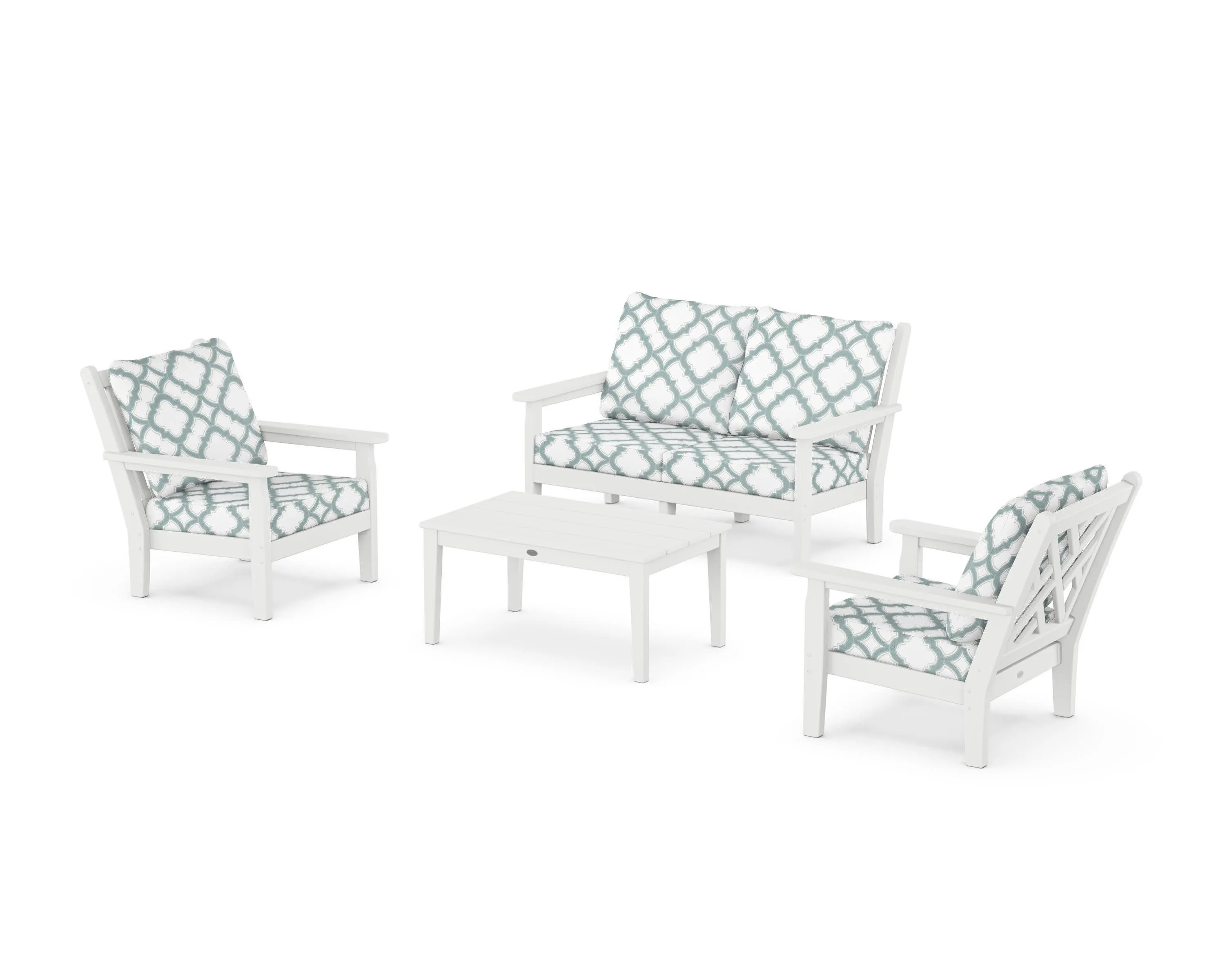 Chippendale 4-Piece Deep Seating Set with Loveseat