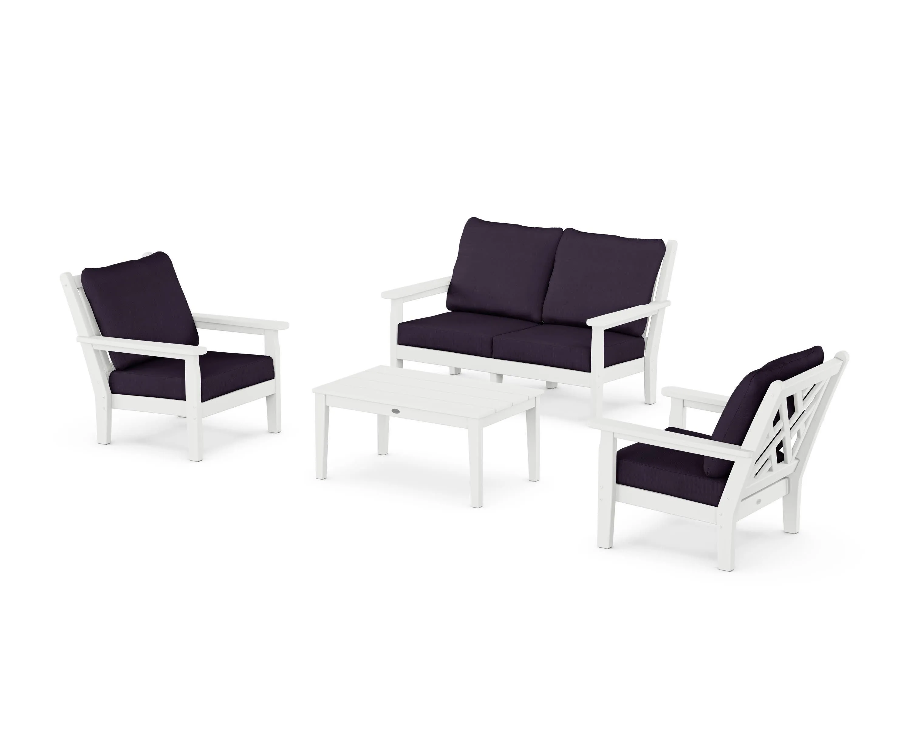 Chippendale 4-Piece Deep Seating Set with Loveseat