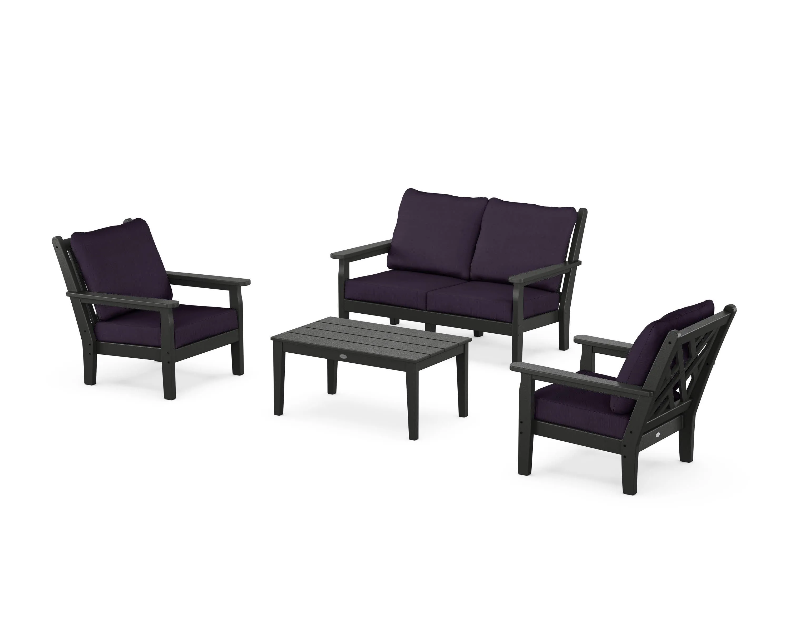 Chippendale 4-Piece Deep Seating Set with Loveseat