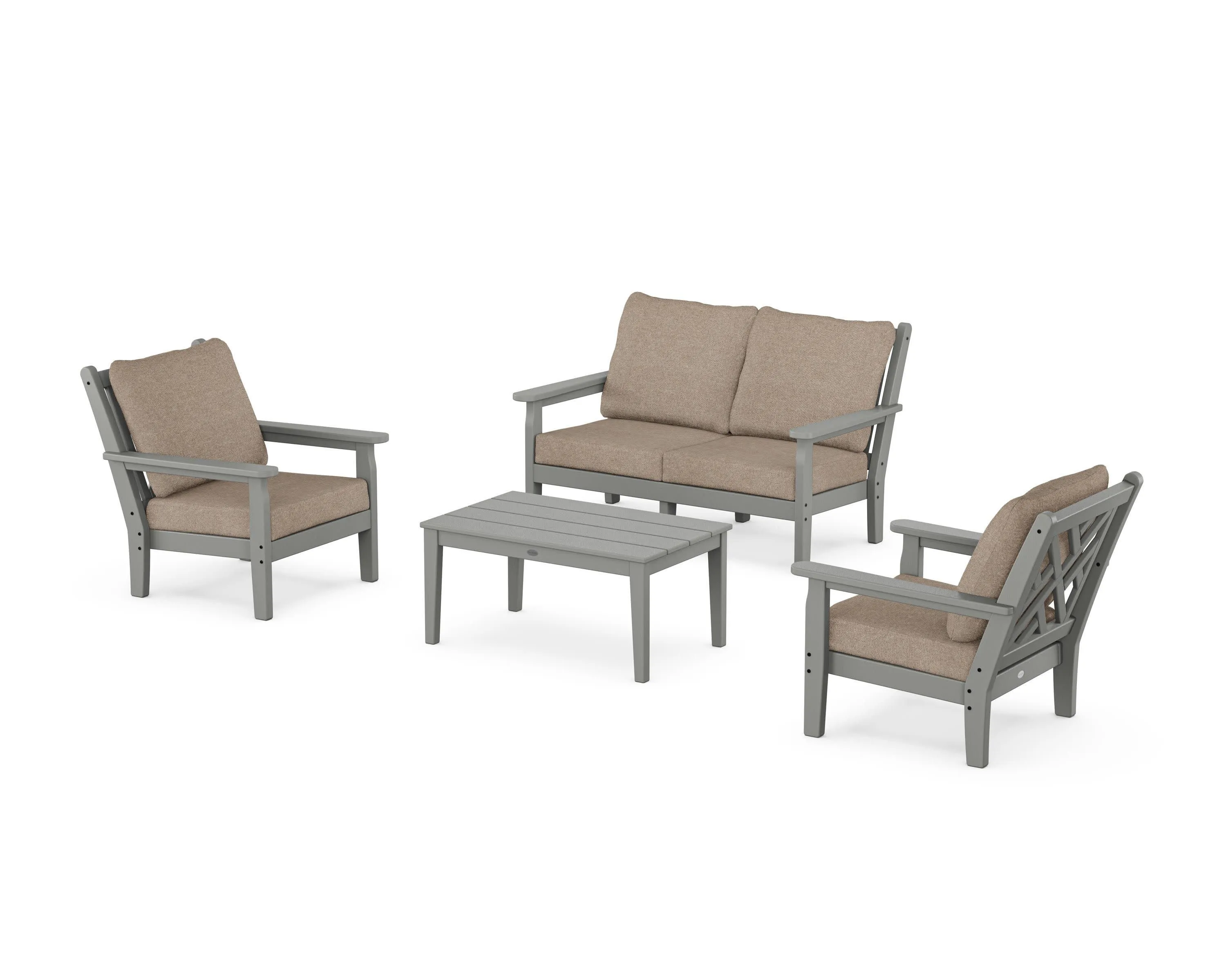 Chippendale 4-Piece Deep Seating Set with Loveseat