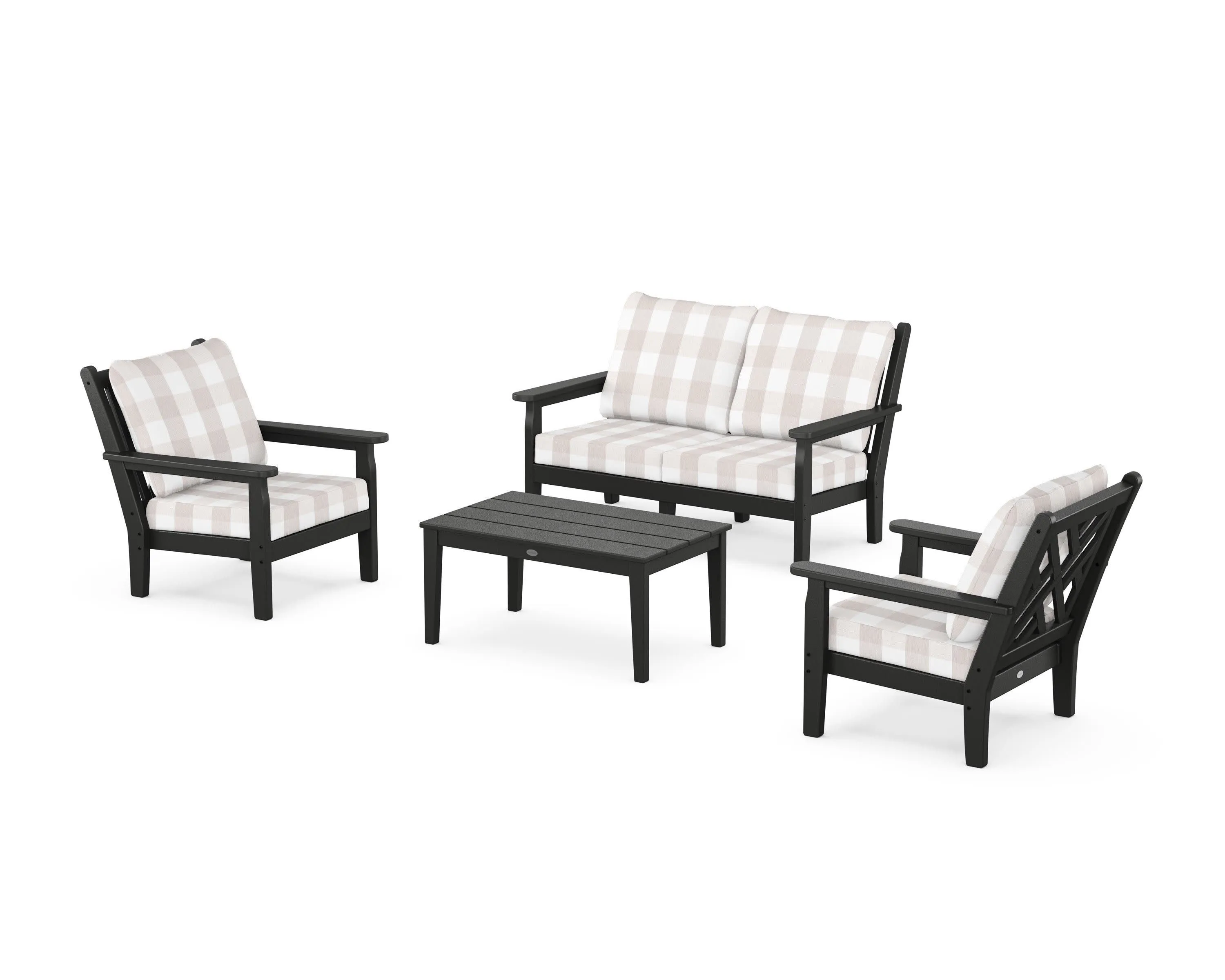 Chippendale 4-Piece Deep Seating Set with Loveseat