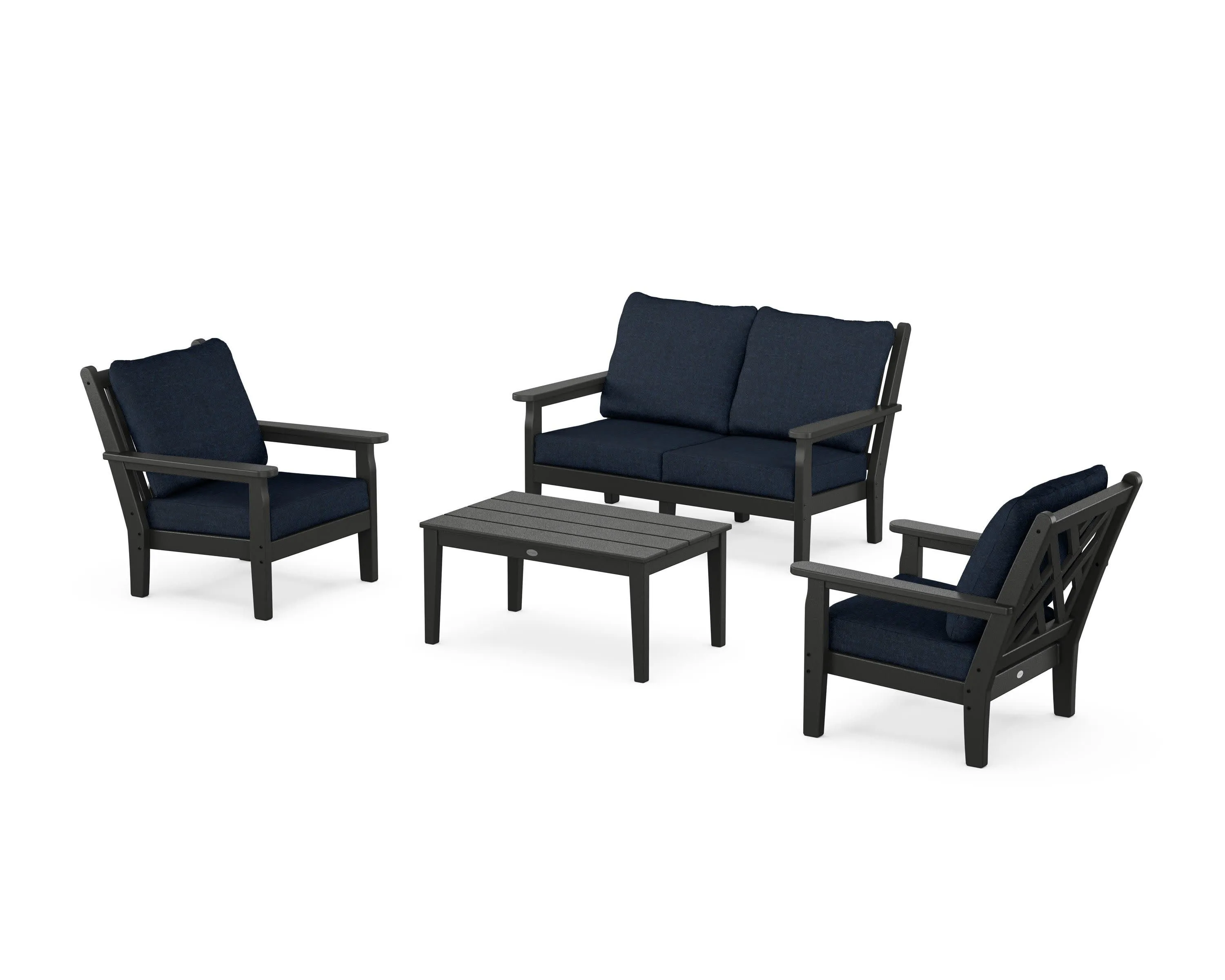 Chippendale 4-Piece Deep Seating Set with Loveseat