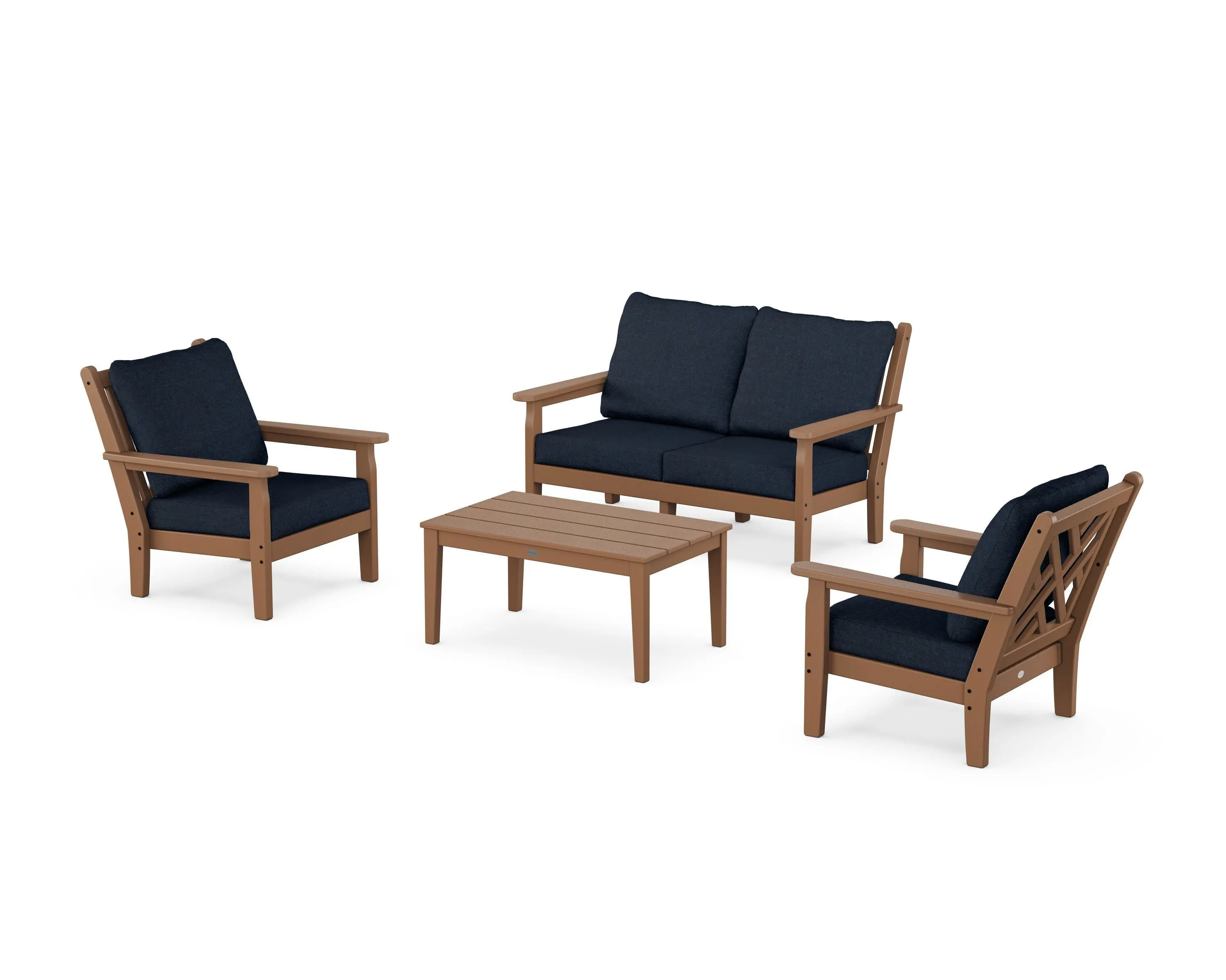Chippendale 4-Piece Deep Seating Set with Loveseat