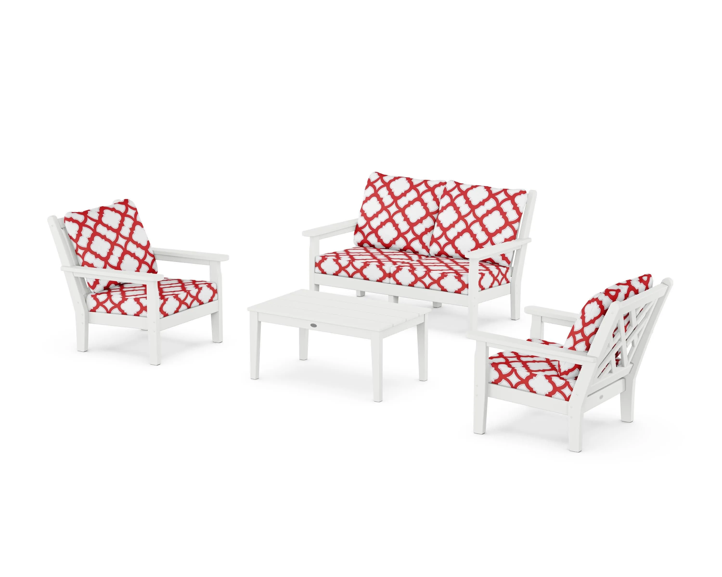 Chippendale 4-Piece Deep Seating Set with Loveseat