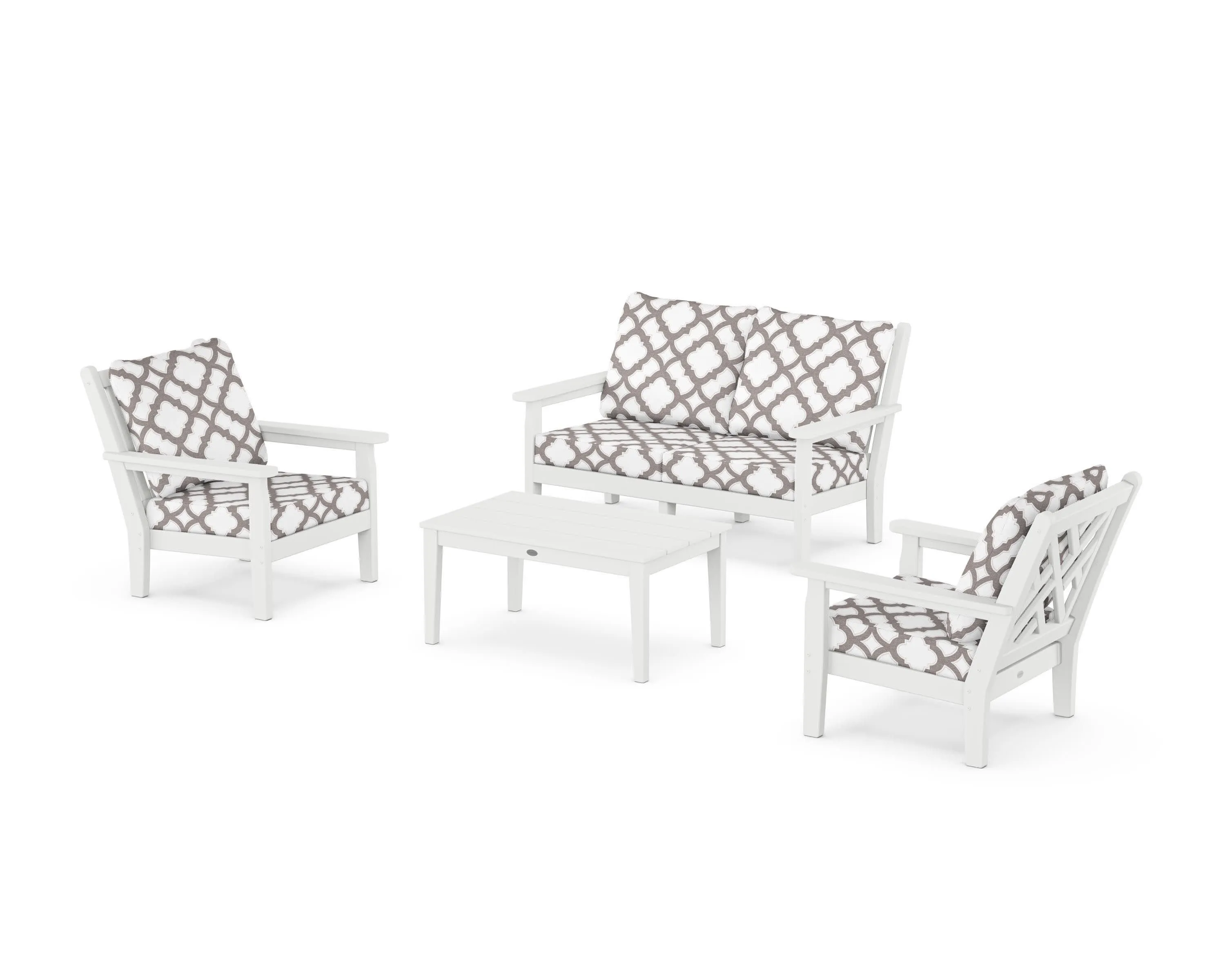 Chippendale 4-Piece Deep Seating Set with Loveseat