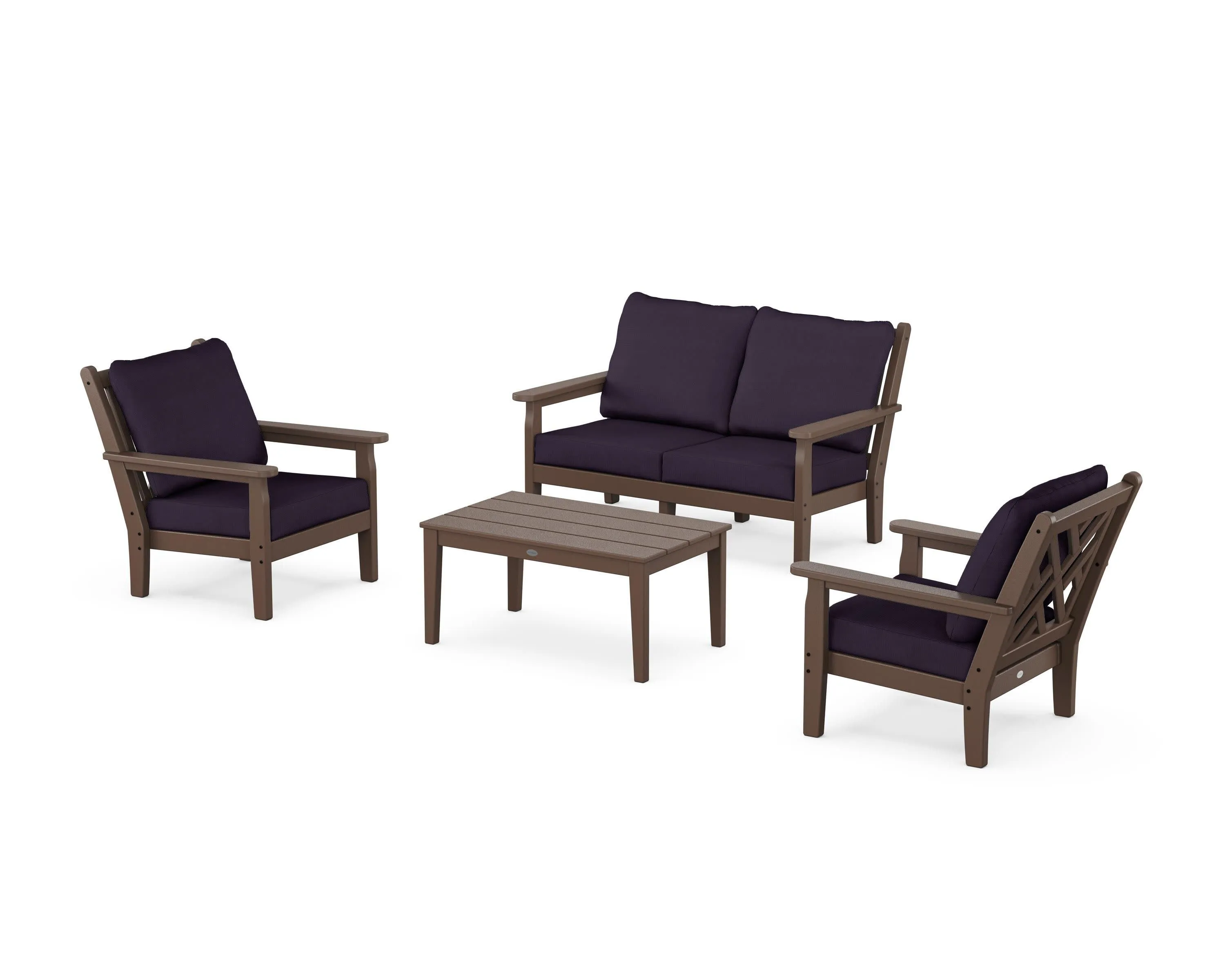 Chippendale 4-Piece Deep Seating Set with Loveseat