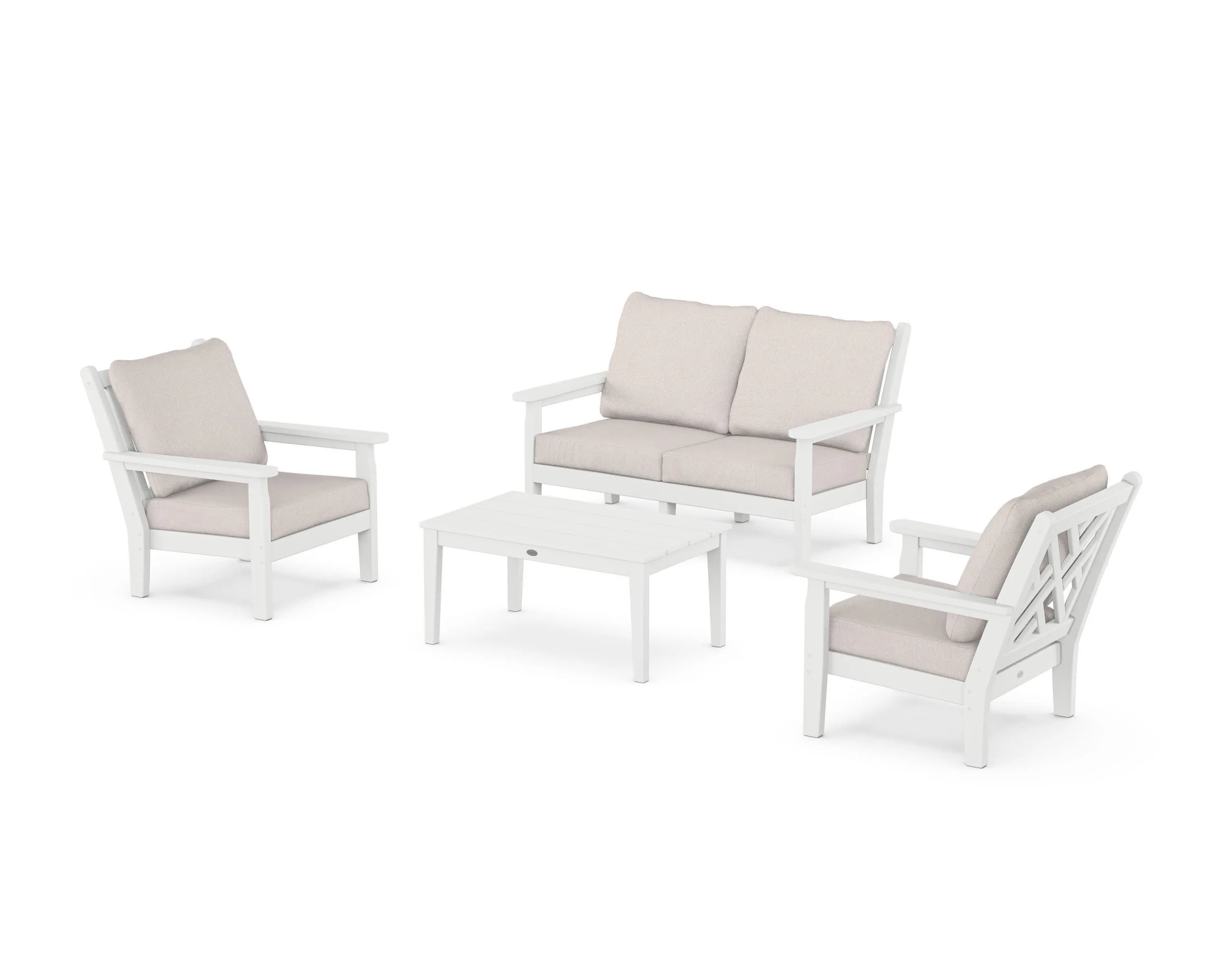 Chippendale 4-Piece Deep Seating Set with Loveseat