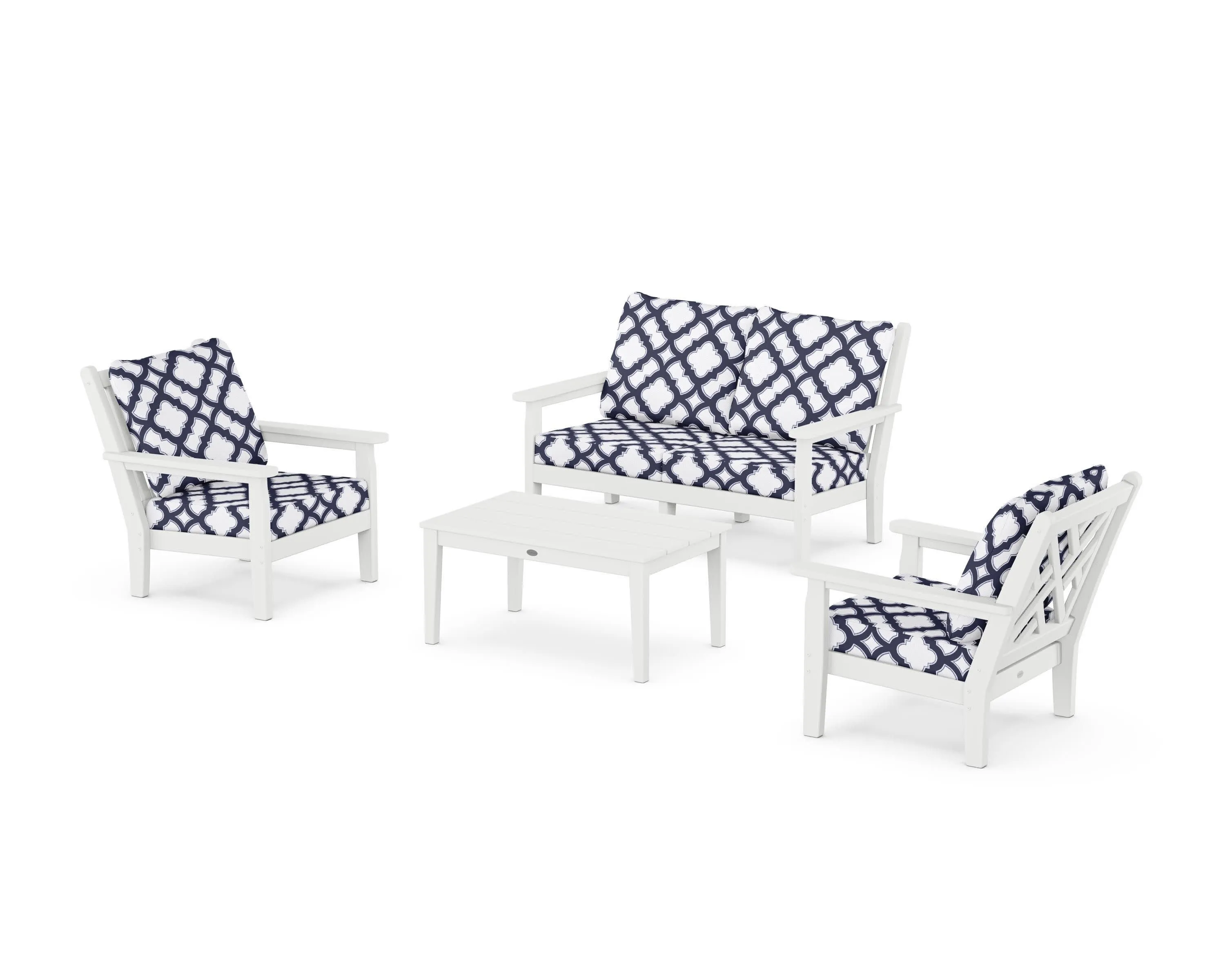 Chippendale 4-Piece Deep Seating Set with Loveseat