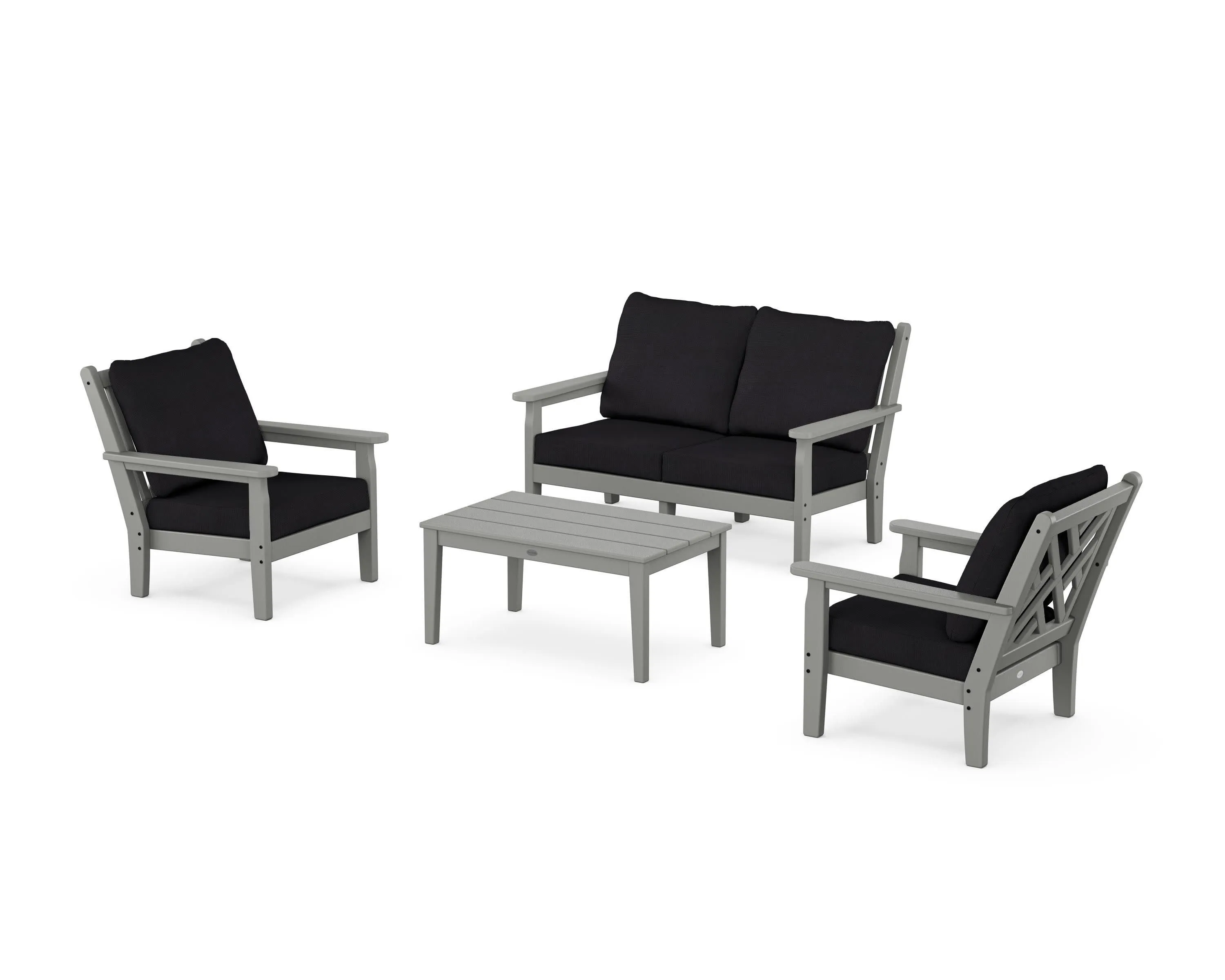 Chippendale 4-Piece Deep Seating Set with Loveseat