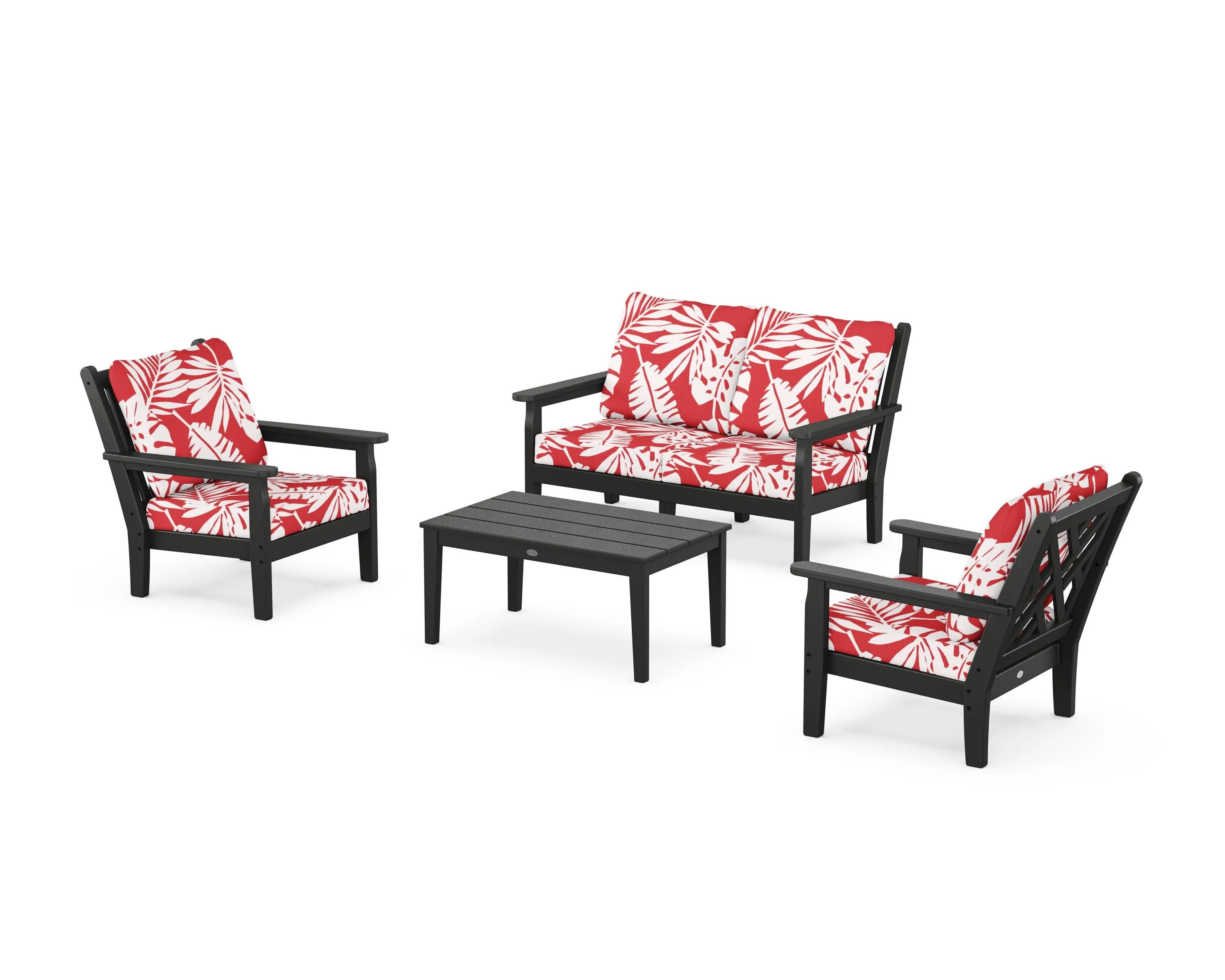 Chippendale 4-Piece Deep Seating Set with Loveseat