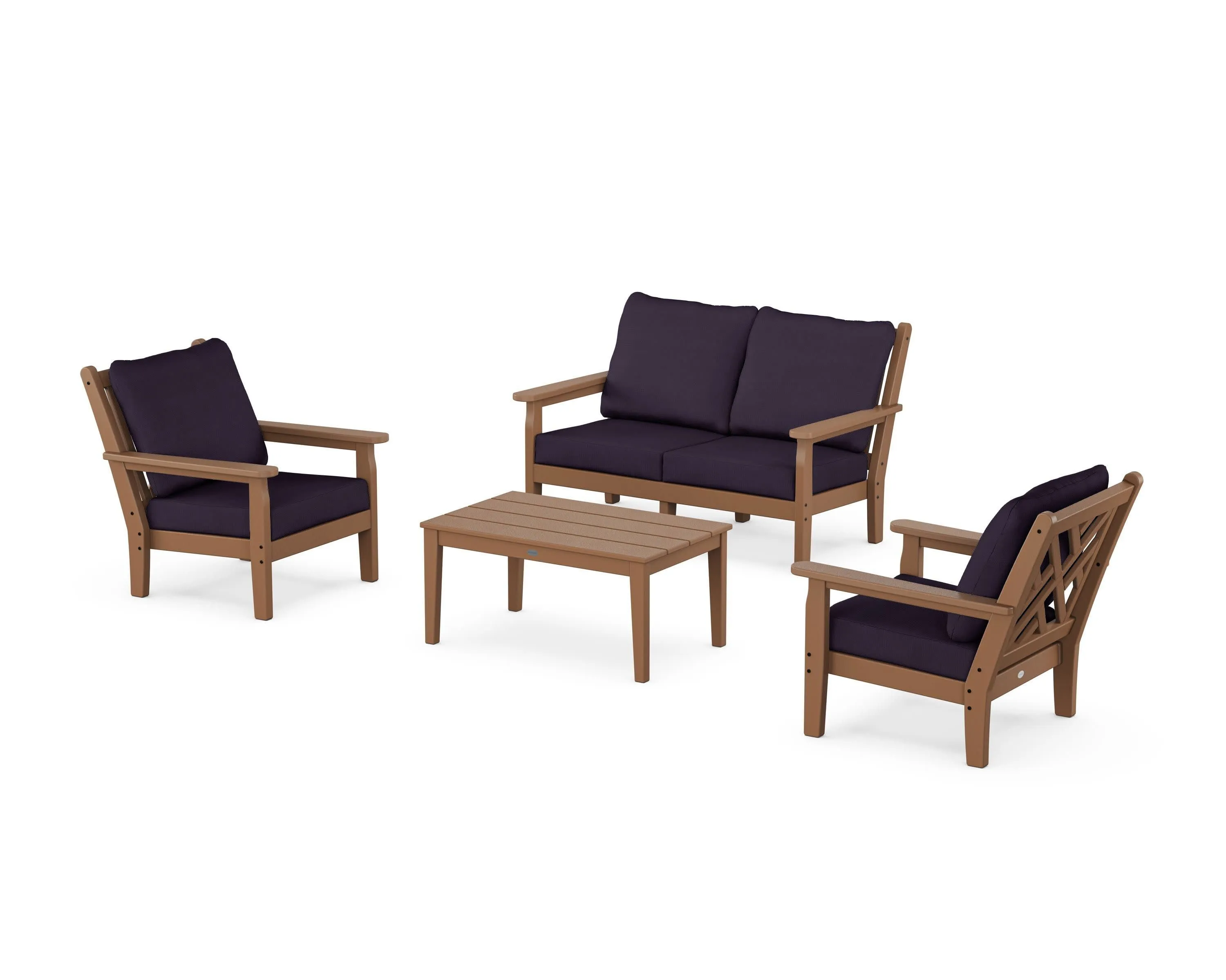 Chippendale 4-Piece Deep Seating Set with Loveseat