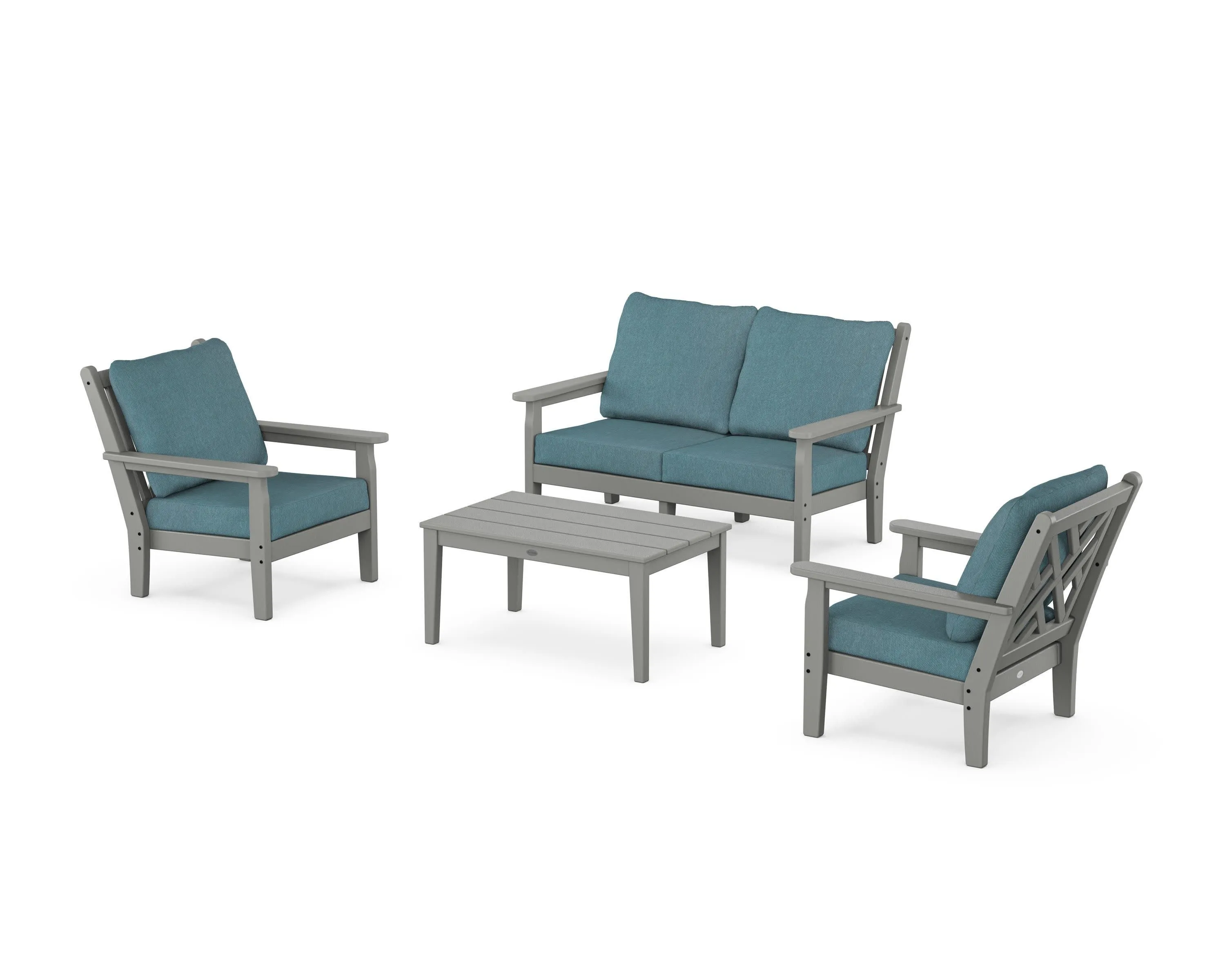 Chippendale 4-Piece Deep Seating Set with Loveseat