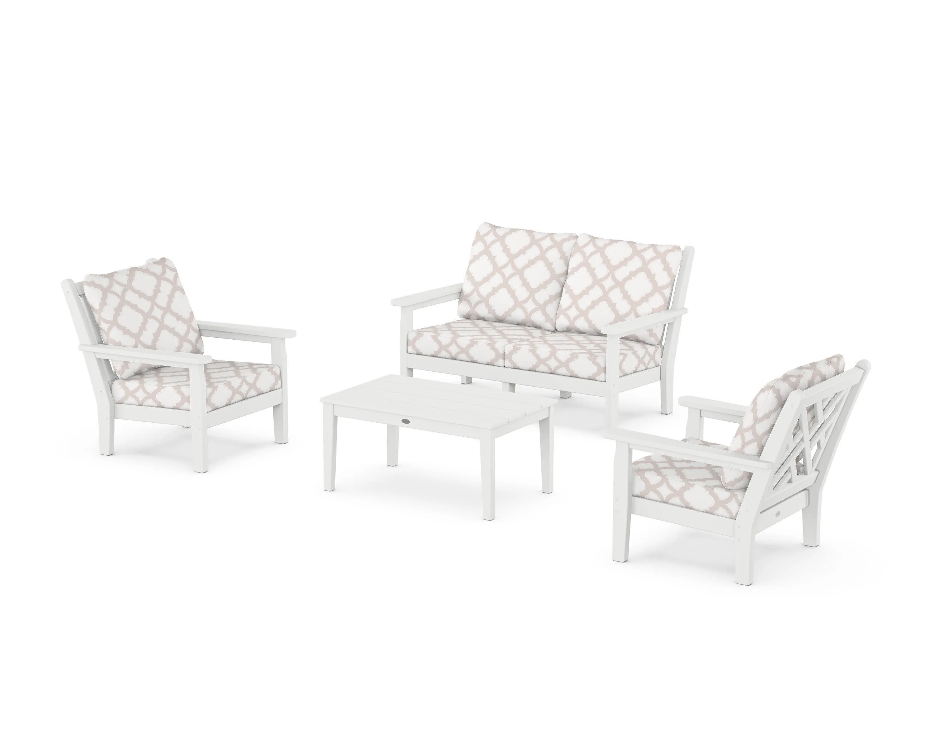 Chippendale 4-Piece Deep Seating Set with Loveseat