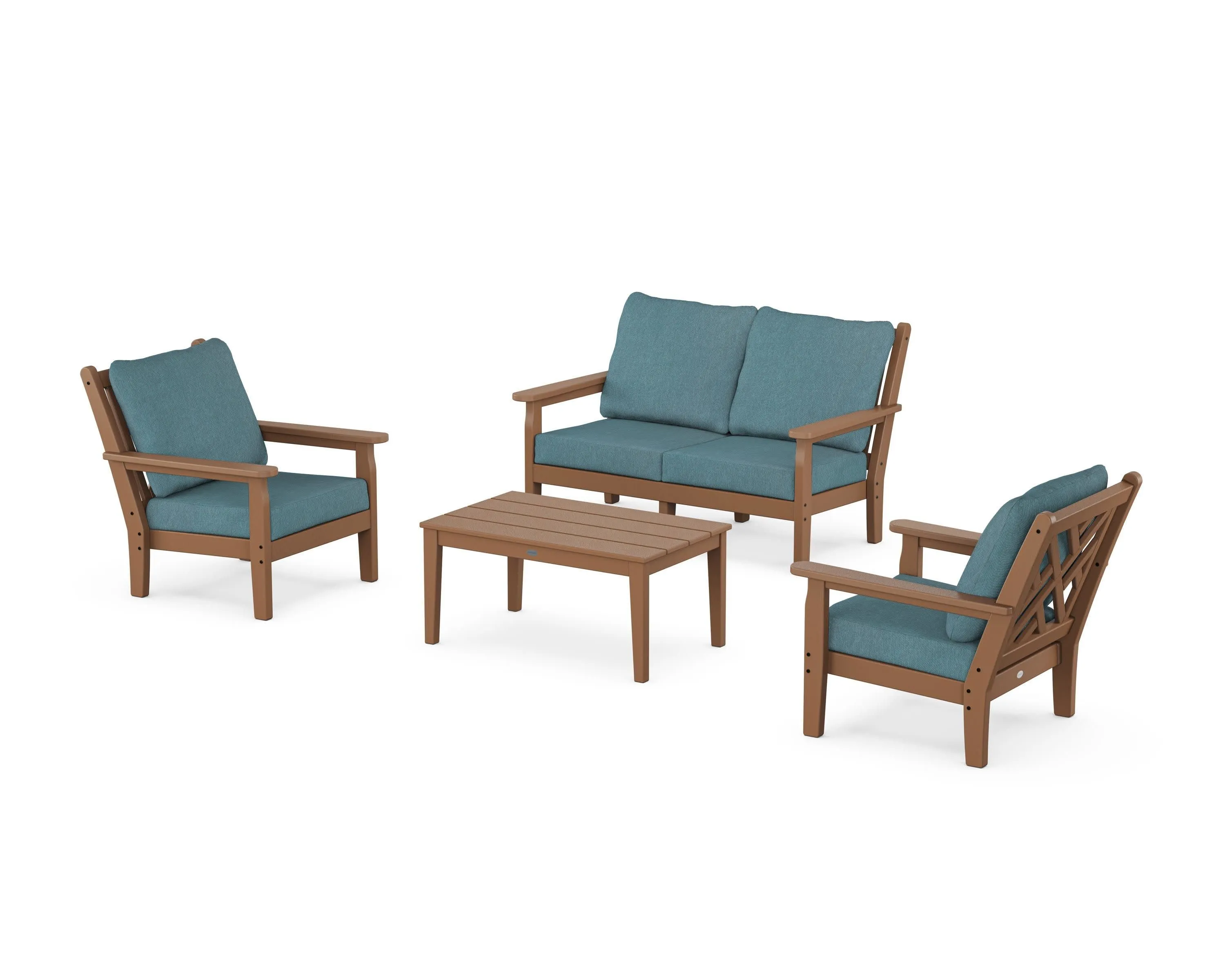 Chippendale 4-Piece Deep Seating Set with Loveseat