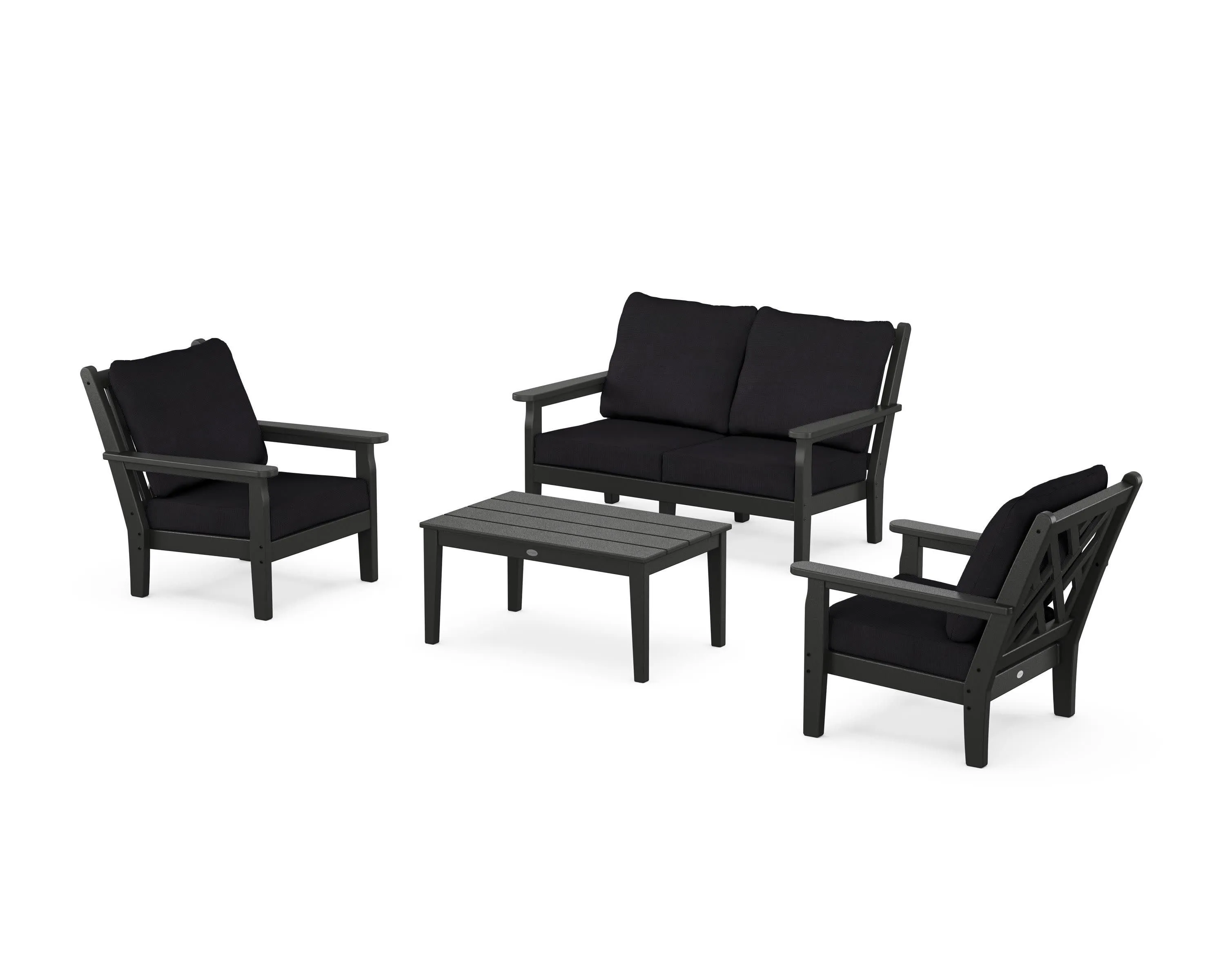 Chippendale 4-Piece Deep Seating Set with Loveseat
