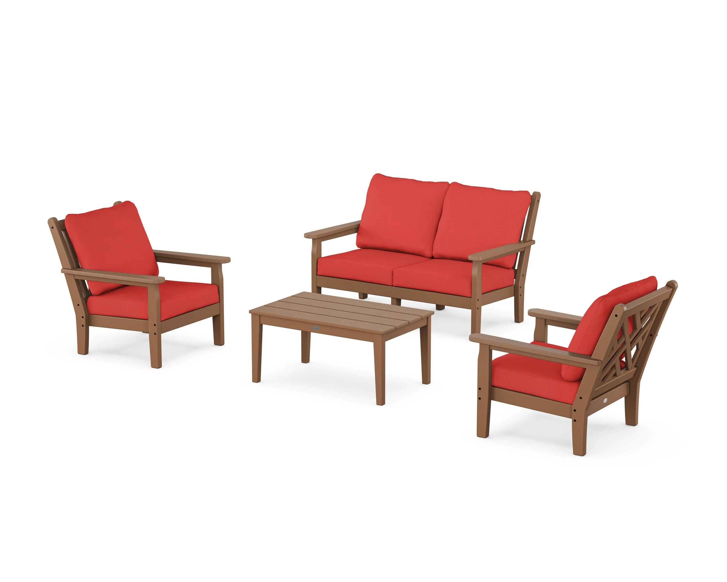 Chippendale 4-Piece Deep Seating Set with Loveseat