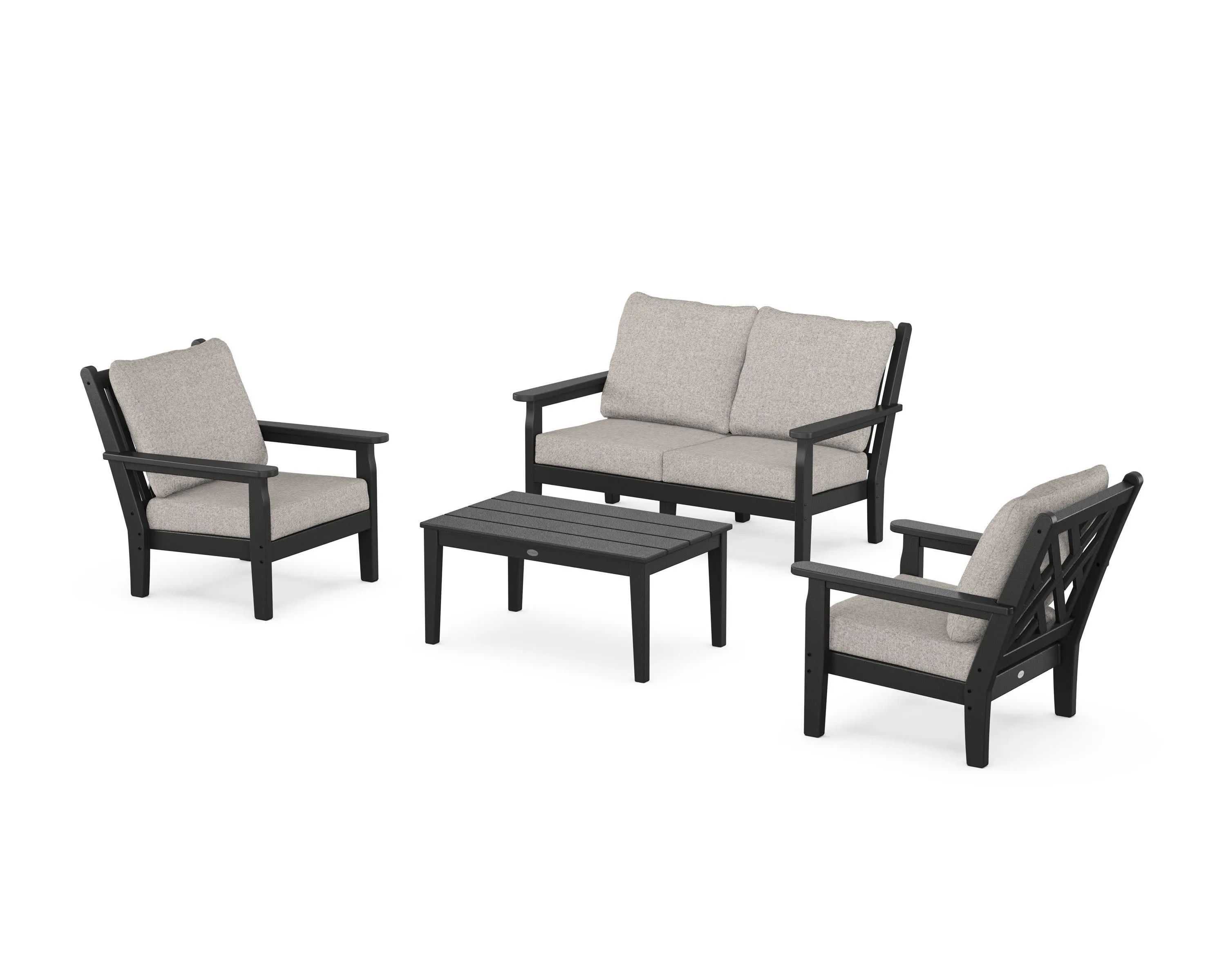 Chippendale 4-Piece Deep Seating Set with Loveseat