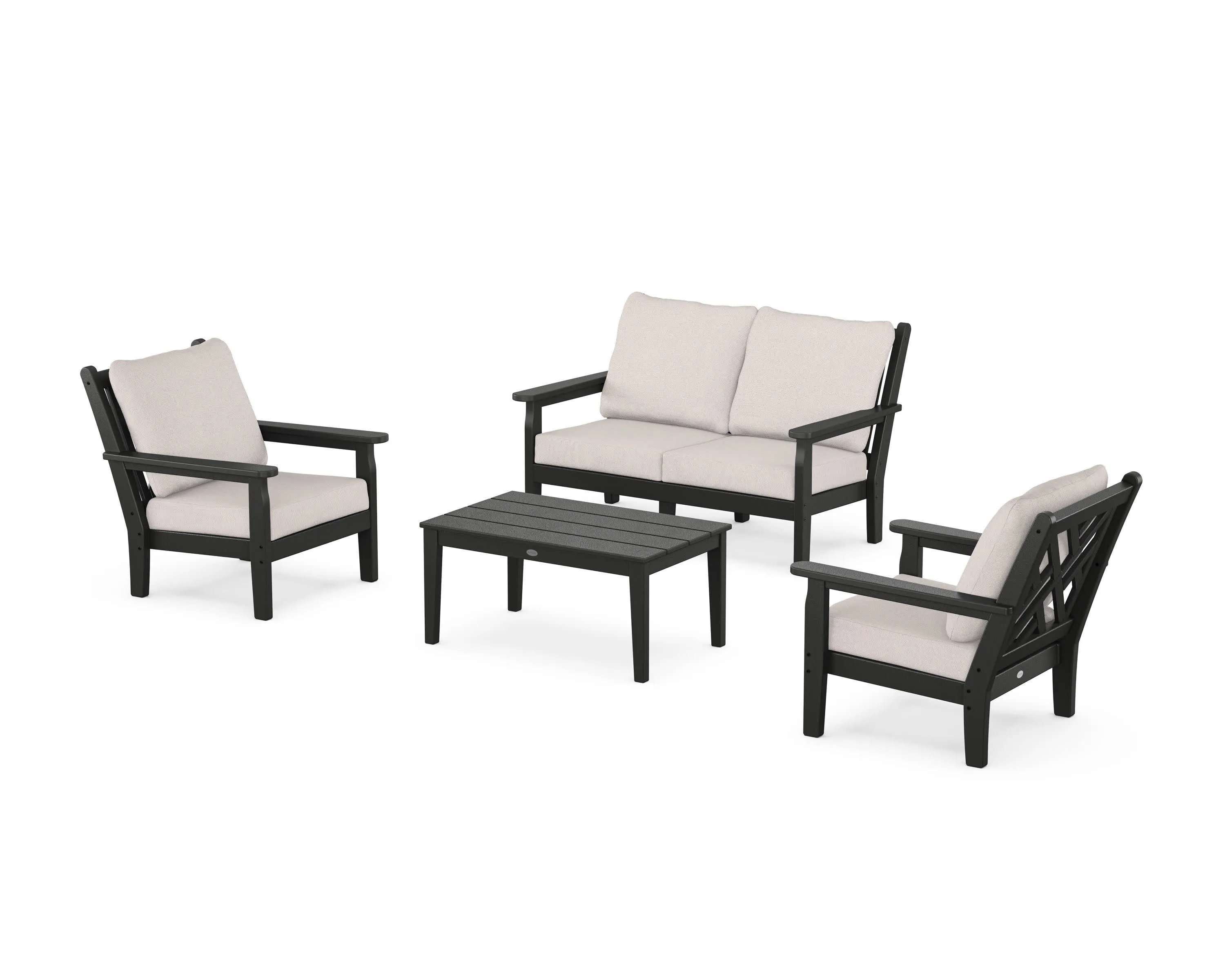 Chippendale 4-Piece Deep Seating Set with Loveseat