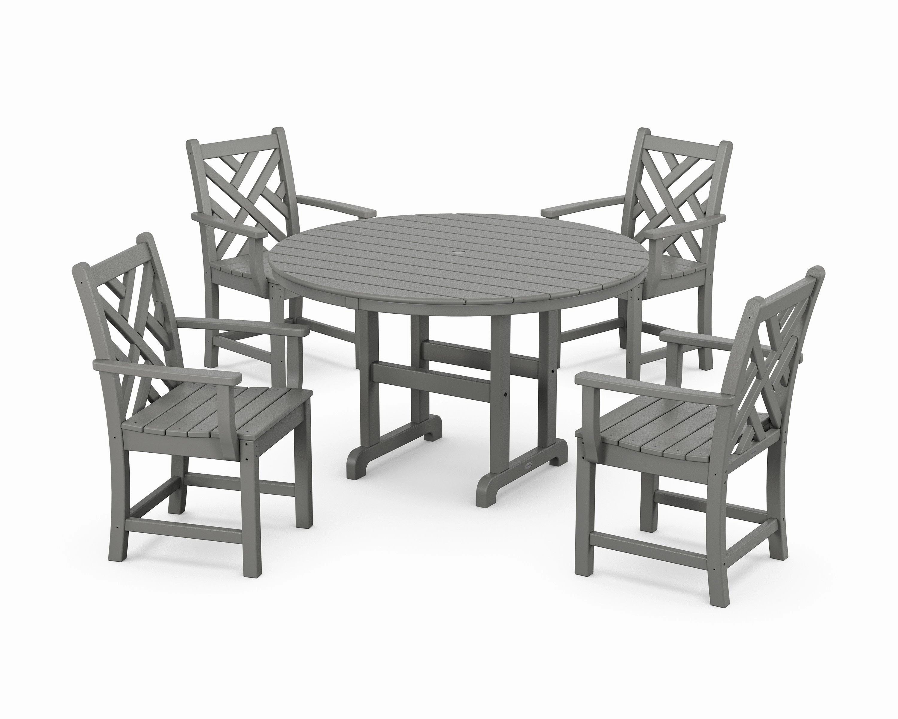 Chippendale 5-Piece Round Farmhouse Dining Setoutdoor patio furniture set