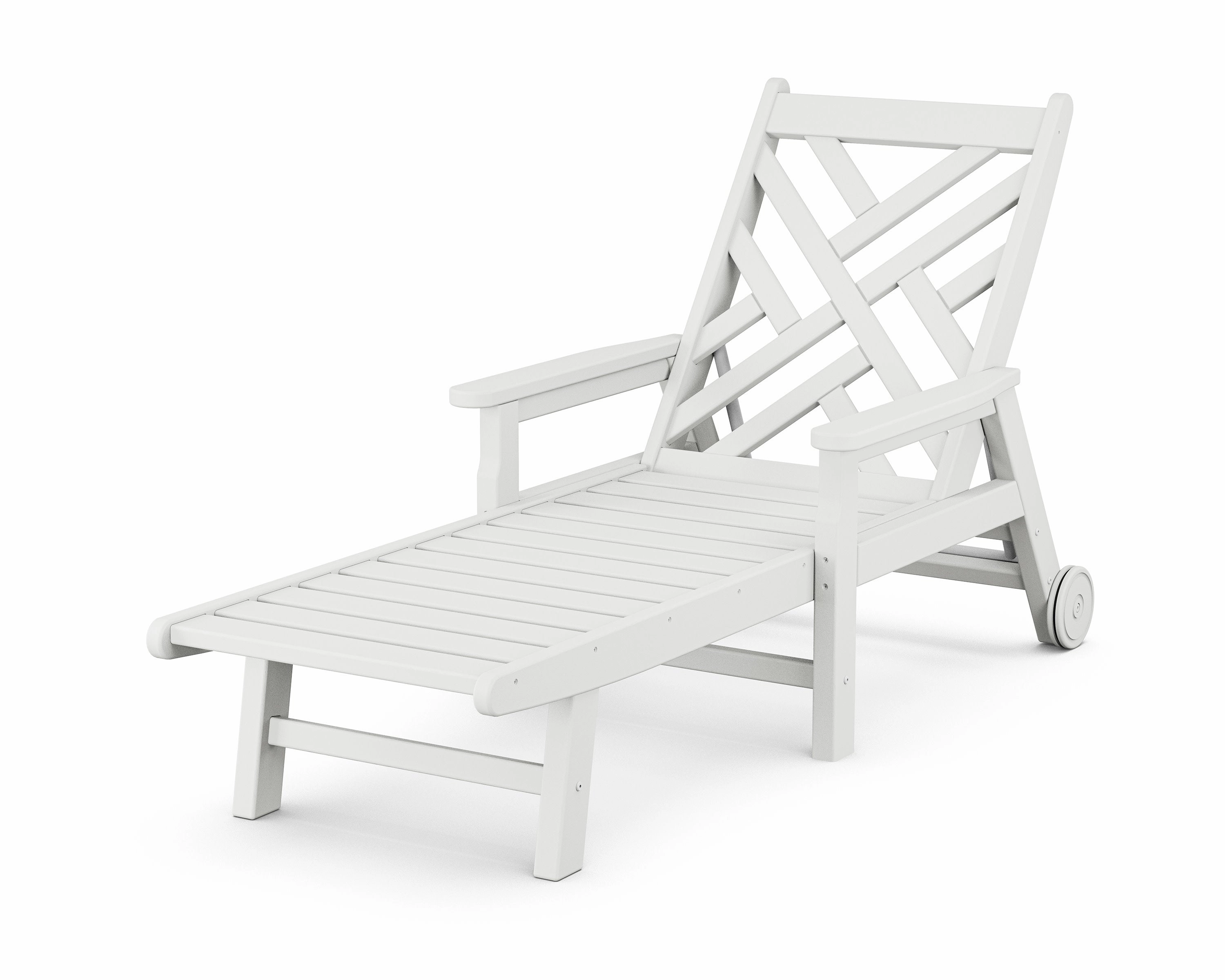 Chippendale Chaise with Arms and Wheels