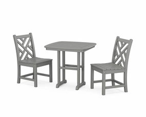 Chippendale Side Chair 3-Piece Dining Setoutdoor patio furniture set