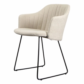 Choice Outdoor Chair - Sled Base - w/ Back and Seat Cushionoutdoor patio dining furniture set