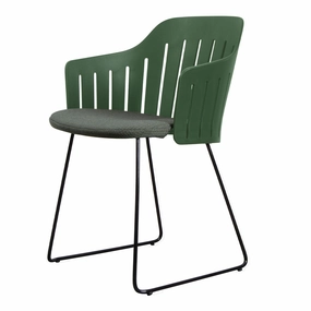Choice Outdoor Chair - Sled Base - w/ Seat Cushionoutdoor patio dining furniture set