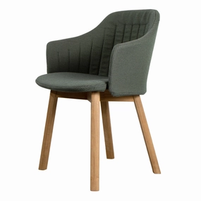 Choice Outdoor Chair - Wood Base - w/ Back and Seat Cushionoutdoor patio dining furniture set