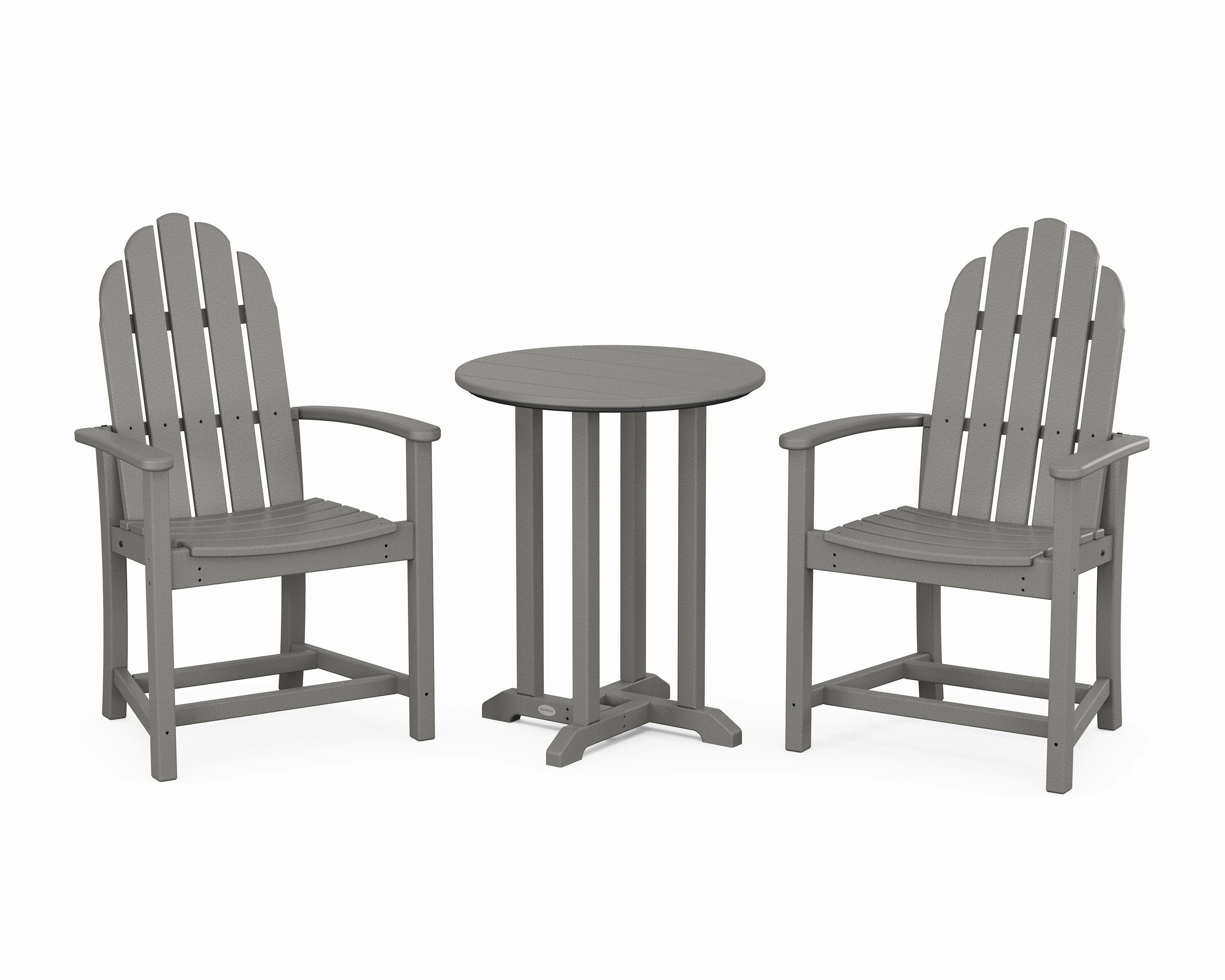 Classic Adirondack 3-Piece Round Bistro Dining Setoutdoor patio furniture set