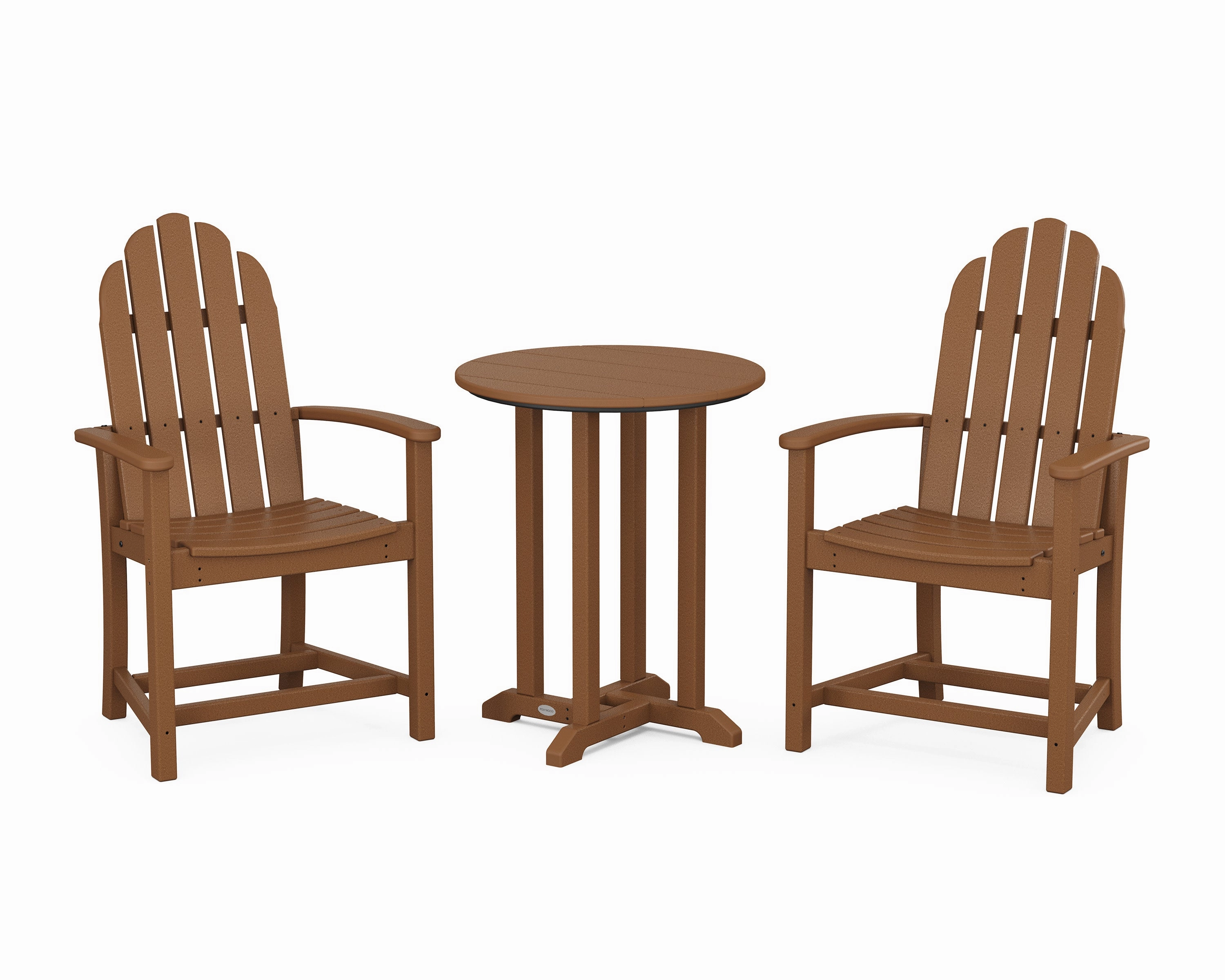 Classic Adirondack 3-Piece Round Bistro Dining Set