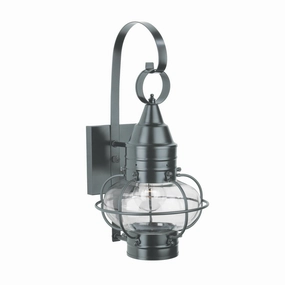 Classic Onion One Light Wall Mount Gun Metal With Clear GlassOutdoor wall sconces with motion sensor