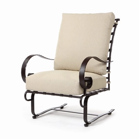 Classico High-Back Spring Base Club Chairrust-proof wrought iron garden set