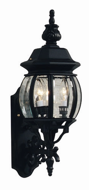 Classico Three Light Outdoor Wall Mount BlackOutdoor wall sconces with motion sensor