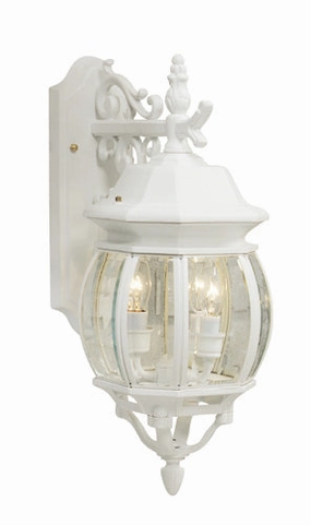 Classico Three Light Outdoor Wall Mount WhiteOutdoor wall sconces with motion sensor